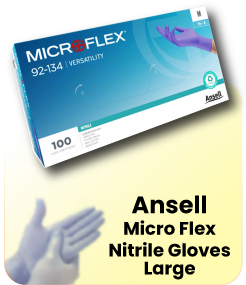 Ansell Micro Flex Nitrile Gloves Large
