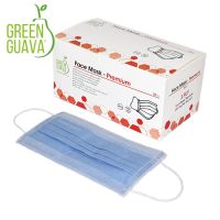 Green Guava Face Mask Premium - O3 Ply Tie On