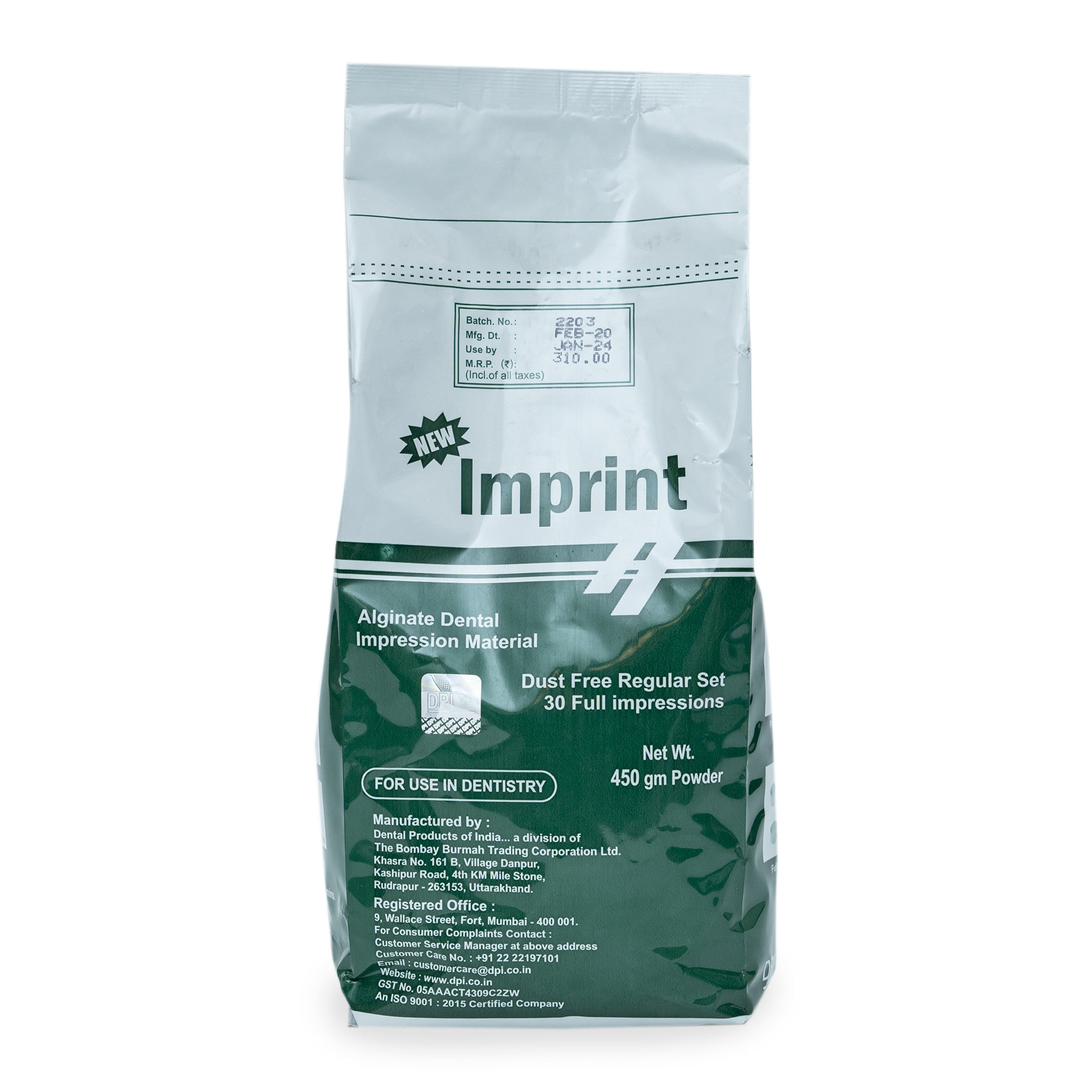DPI Imprint Alginate Dental Impression Material