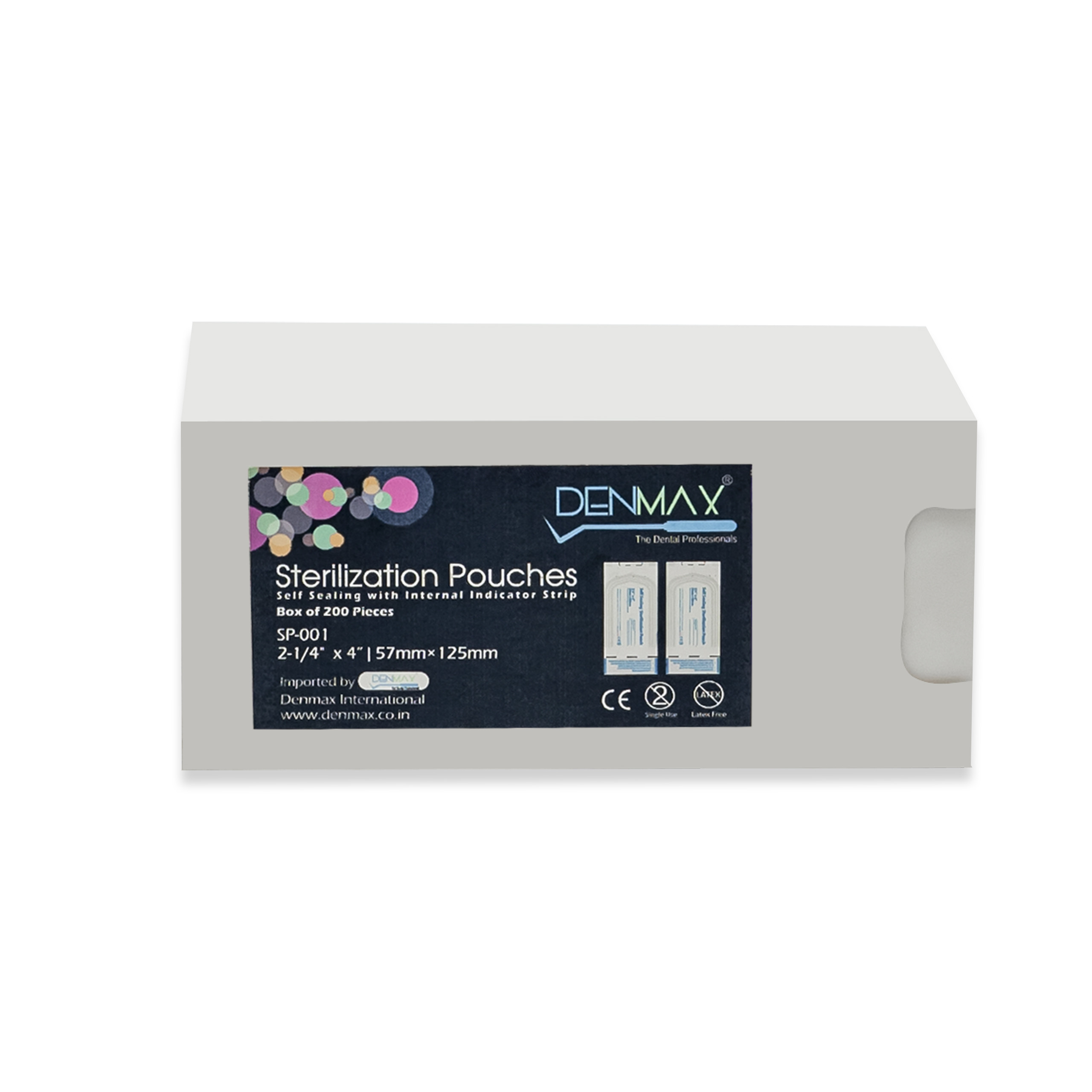 Denmax Self Sealing Sterilization Pouches (57mm X 125mm)