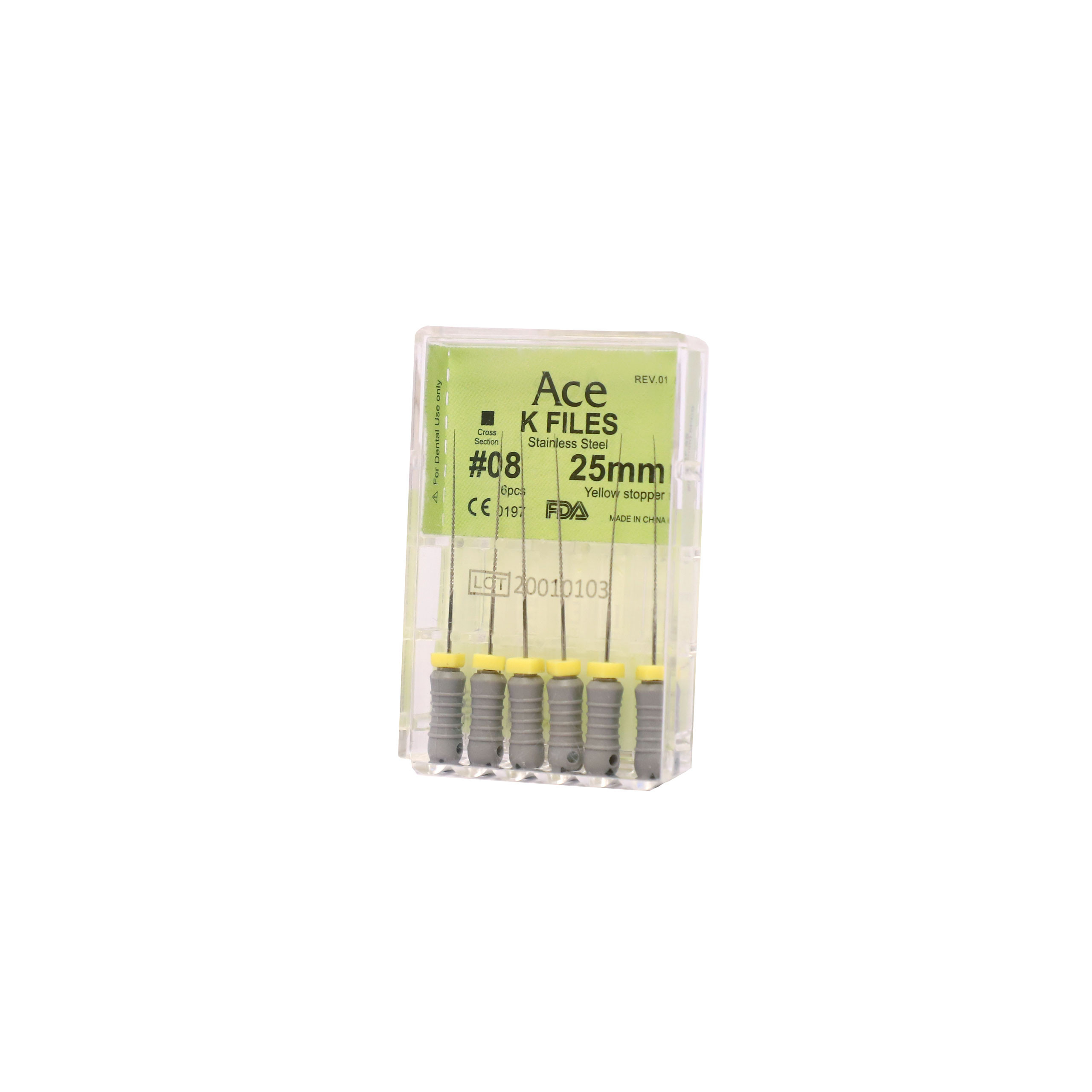 Prime Dental Ace K Files 08 25mm (Pack of 5)