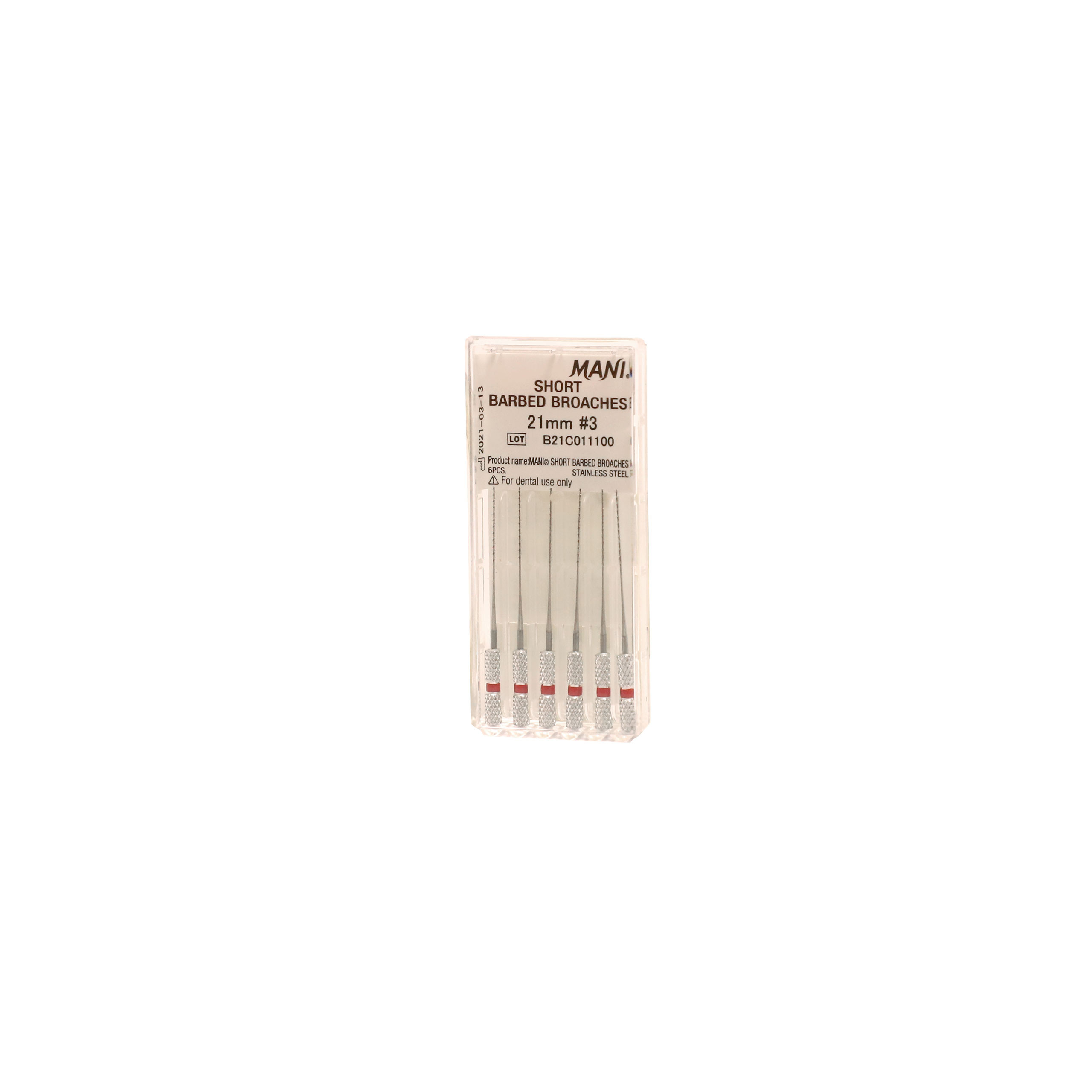 Mani Short Barbed  Broaches #3 21mm