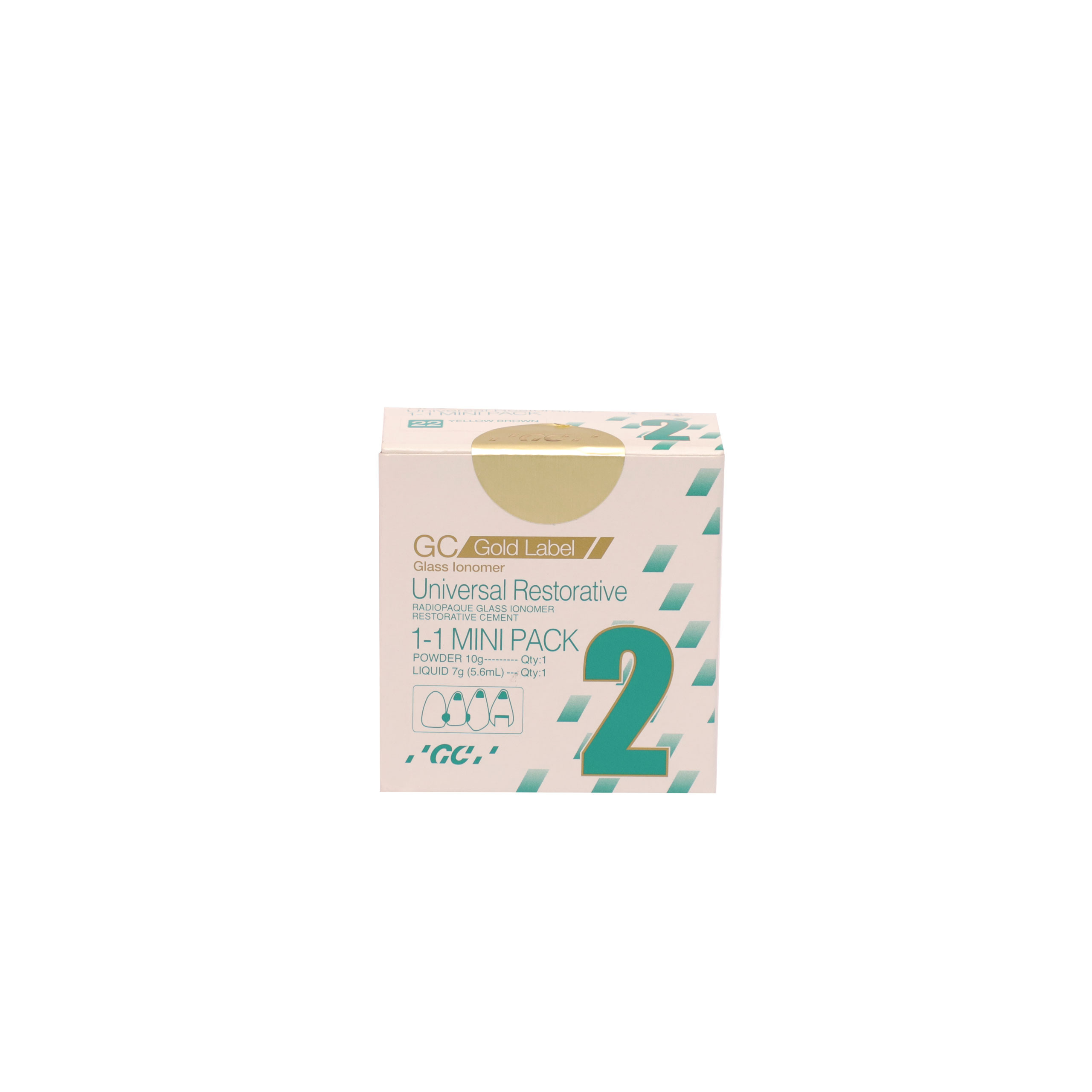 GC Gold Label 2 Universal Restorative 1-1 Mini Pack 10gm 7gm