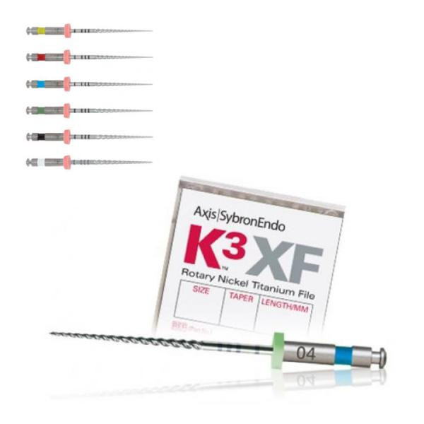 SybronEndo K3XF Rotary Nickel Titanium File Size .25 Taper 02 21mm