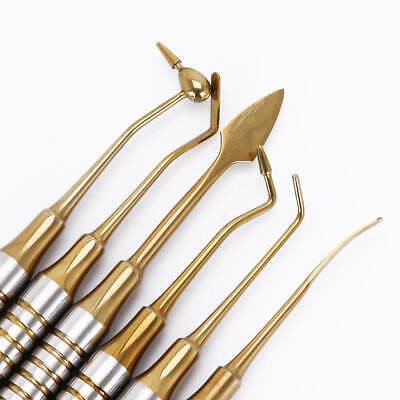 Dental Gold Coated Composite Instruments Titanium Kit Set Of 6