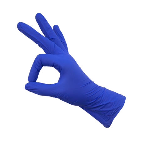 Gloveon Powder-Free Nitrile Examination Gloves Pack Of 100 (NB30 Blue) Size Large