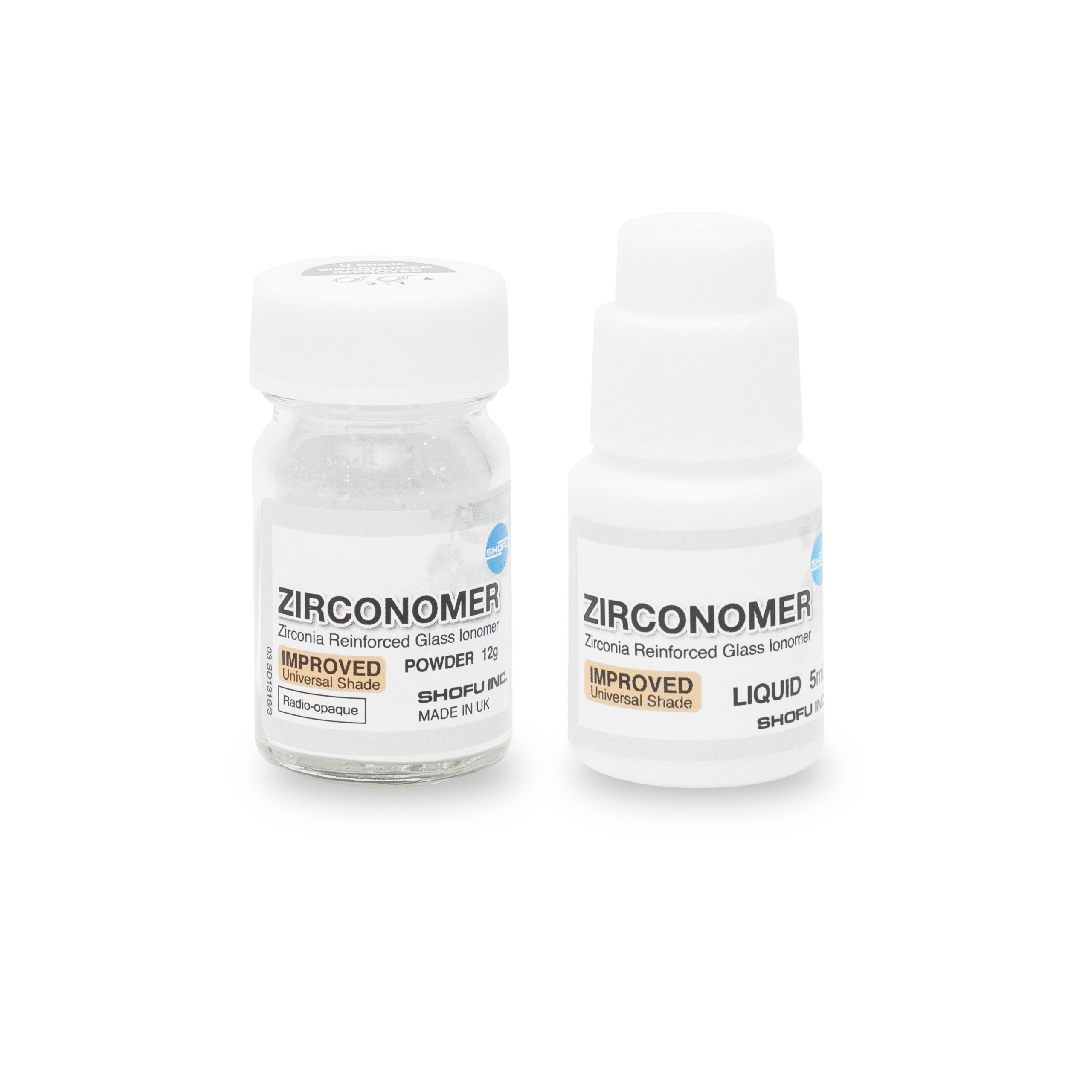 Shofu Zirconomer Improved Glass Ionomer Cement GIC 12gm 5ml