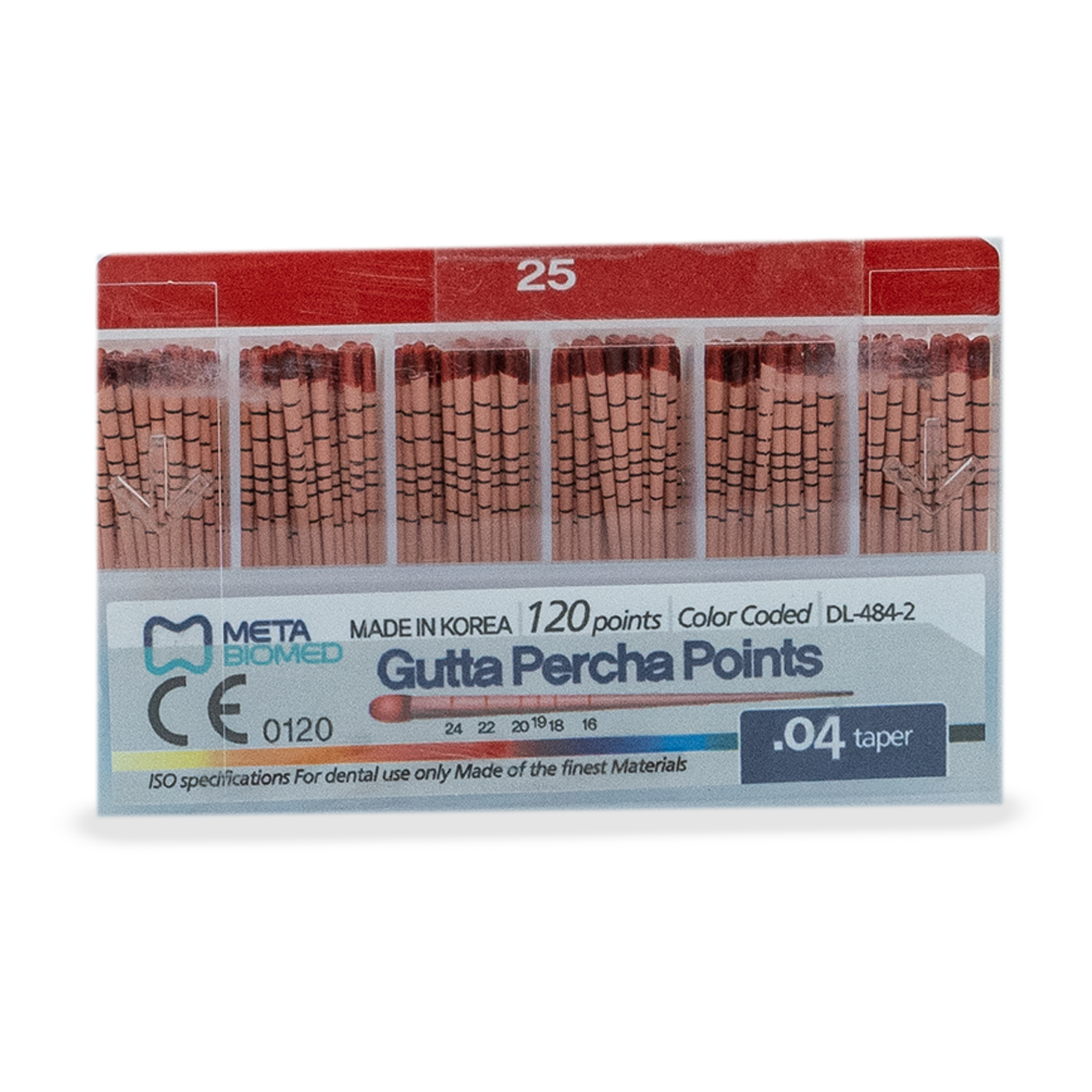Gutta-Percha points 25 (0.4 taper)