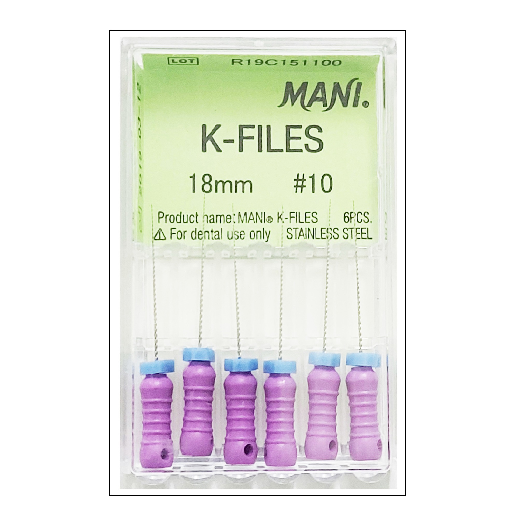 Mani K Files 18mm #15-40 Dental Endo