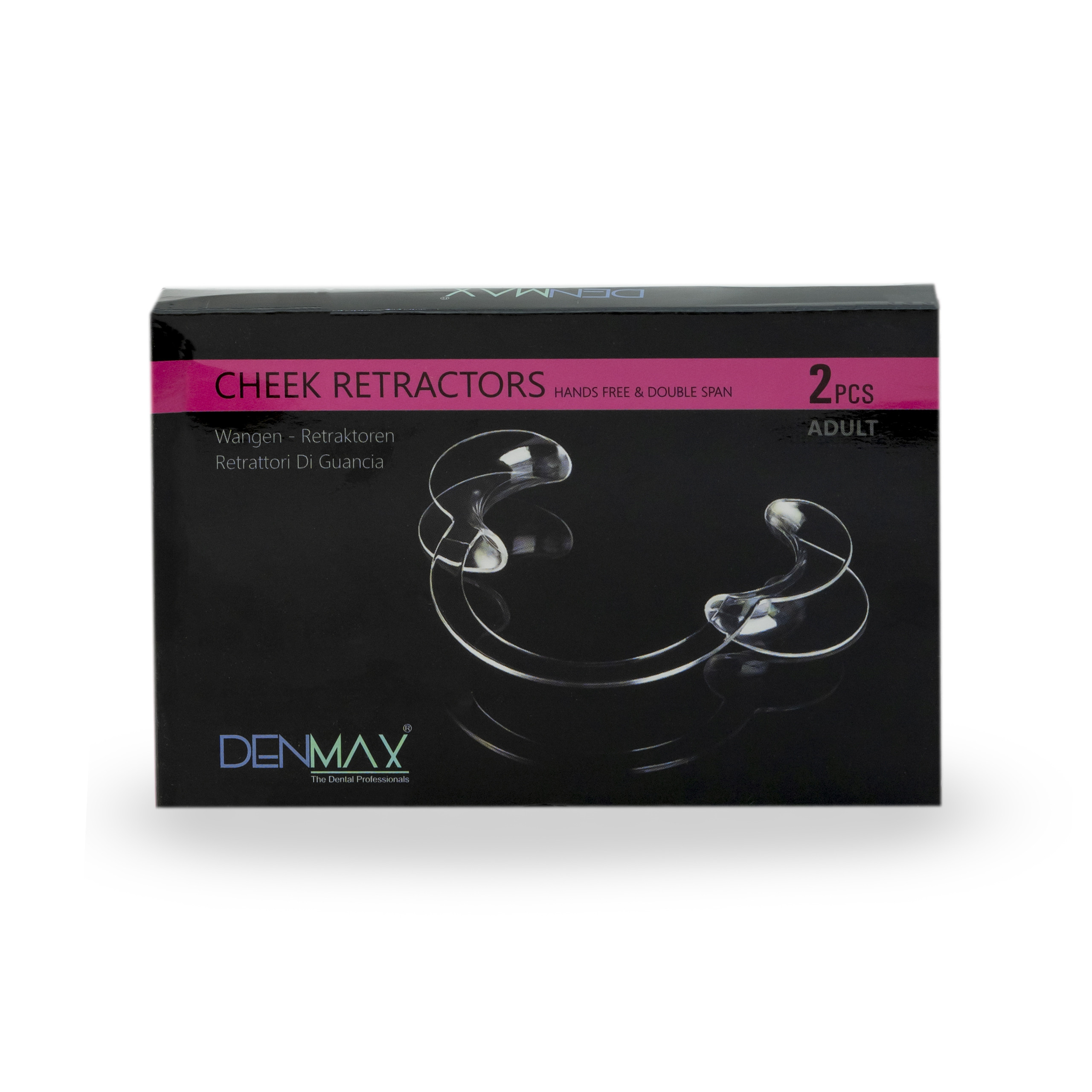 DENMAX Cheek Retractor Hand Free & Double Span 2 Piece (Adult)