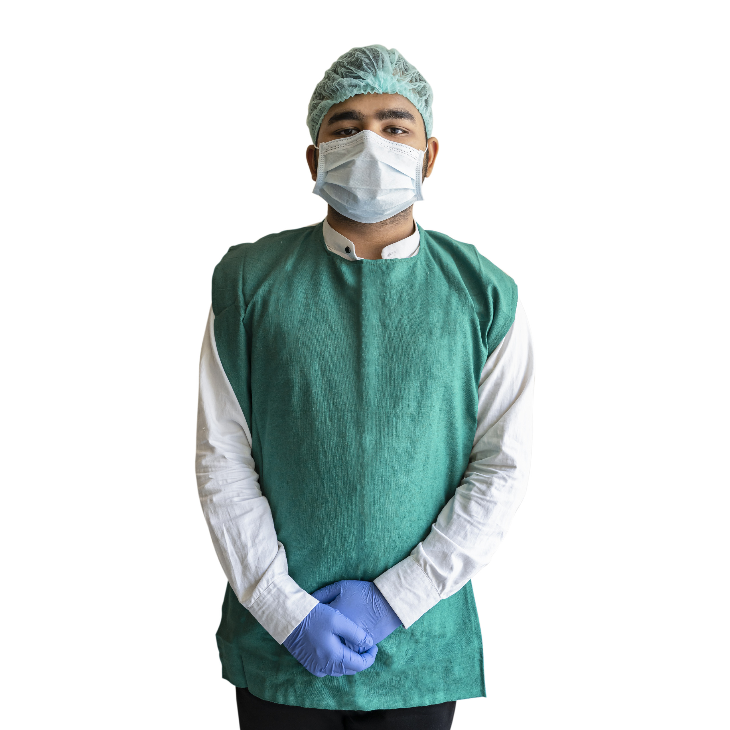 Green Cloth Patient Apron