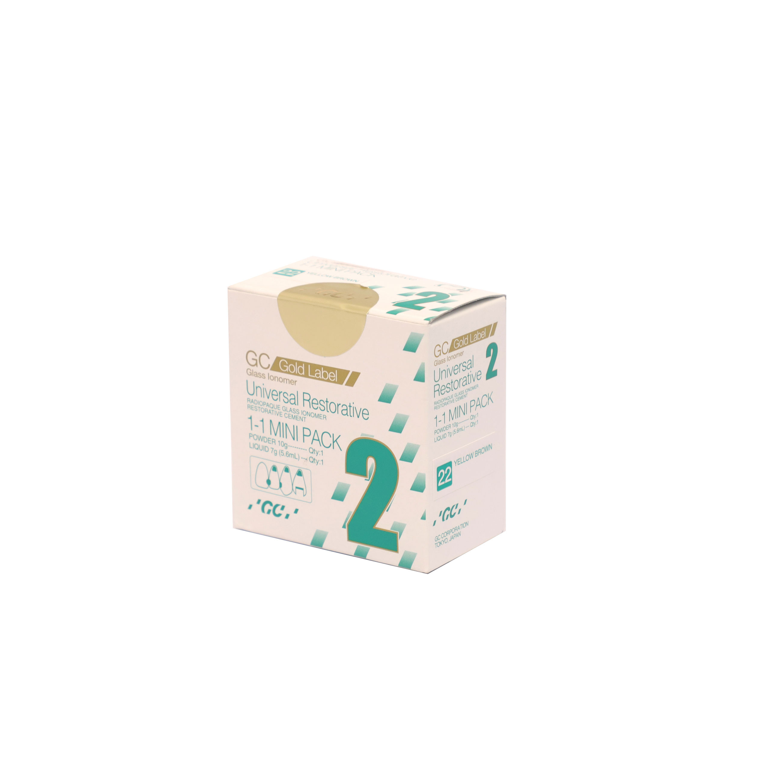 GC Gold Label 2 Universal Restorative 1-1 Mini Pack 10gm 7gm