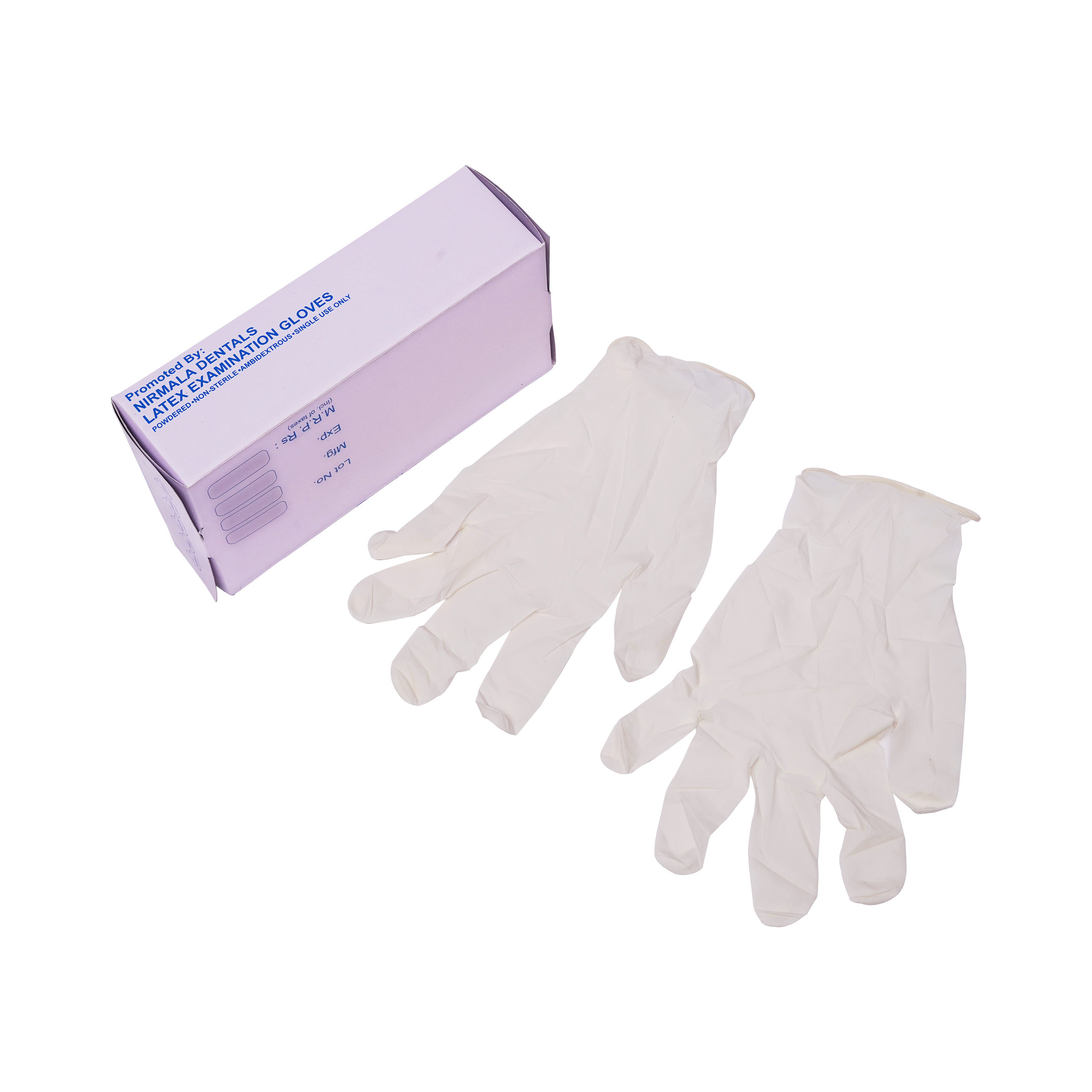 Cobra Disposable Surgical Rubber Gloves (Corn Starch Powdered Gloves) 50pcs Sterilized with Latex Examination Gloves 100 pcs Free