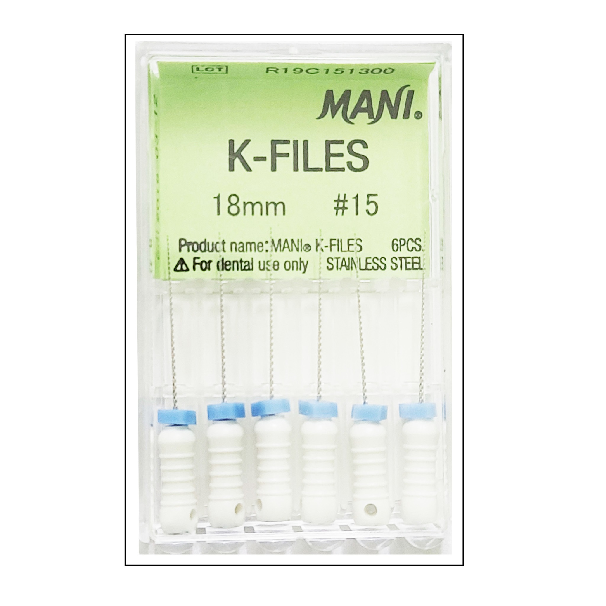 Mani K Files 18mm #15-40 Dental Endo