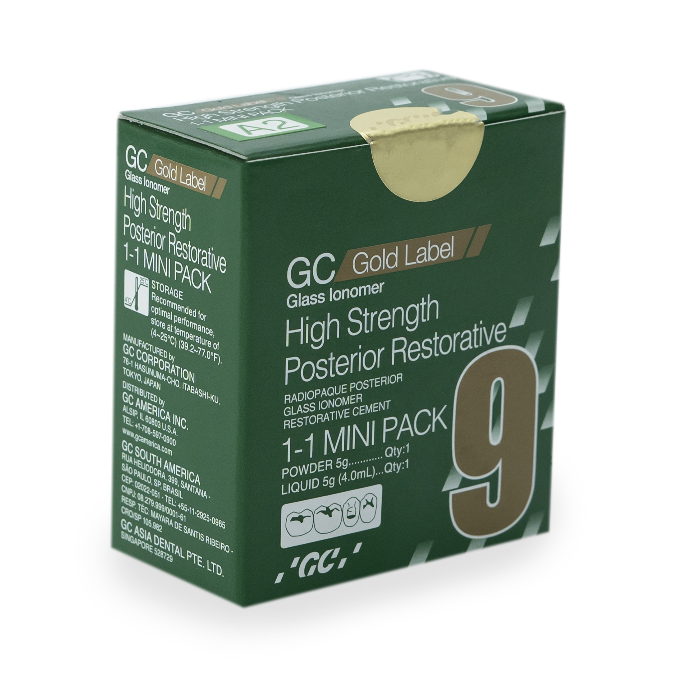 GC Gold Label Glass Ionomer High Strength Posterior Restorative Powder 5gm Liquid 5gm