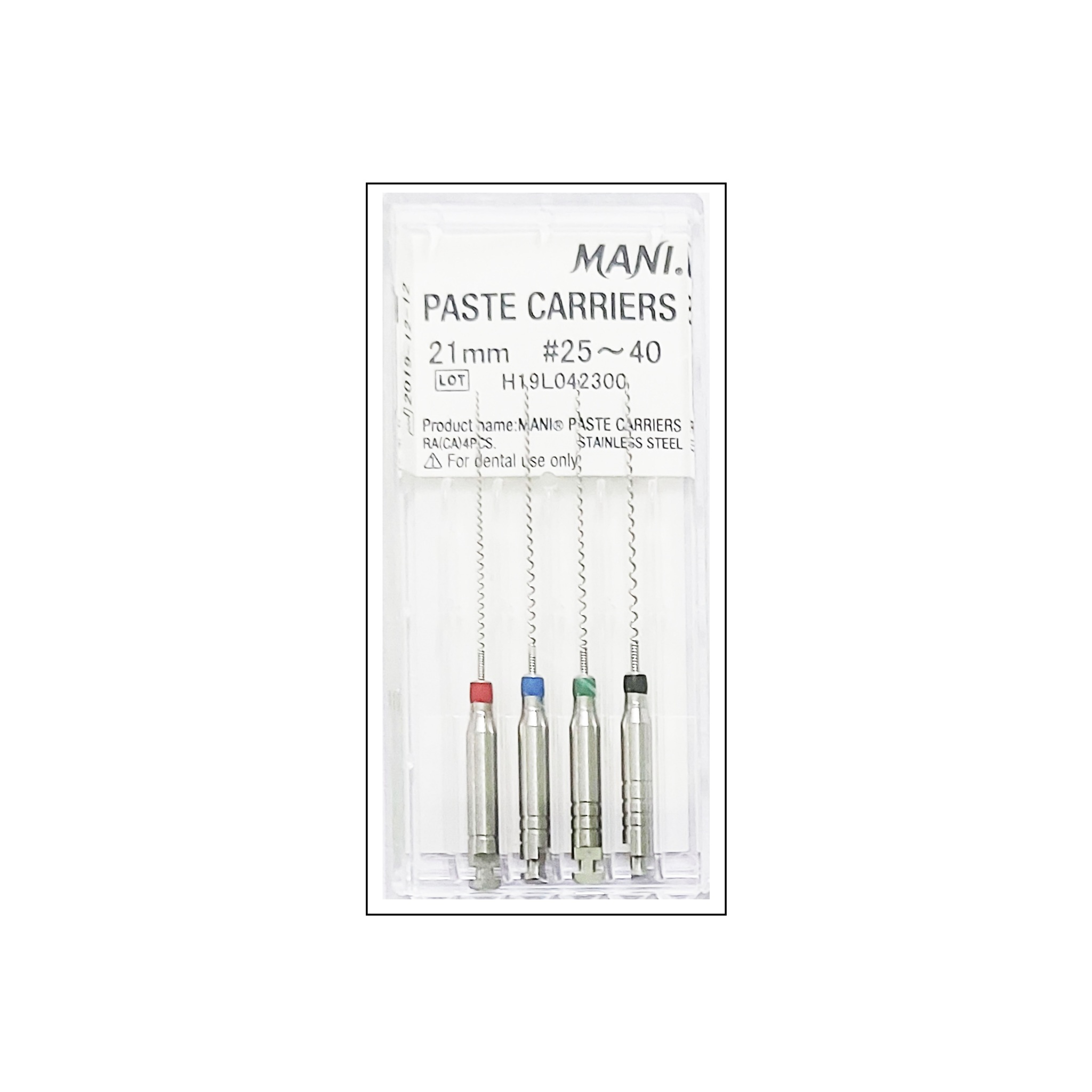 Mani Paste Carrier 21mm #25-40 Lentulo Spiral