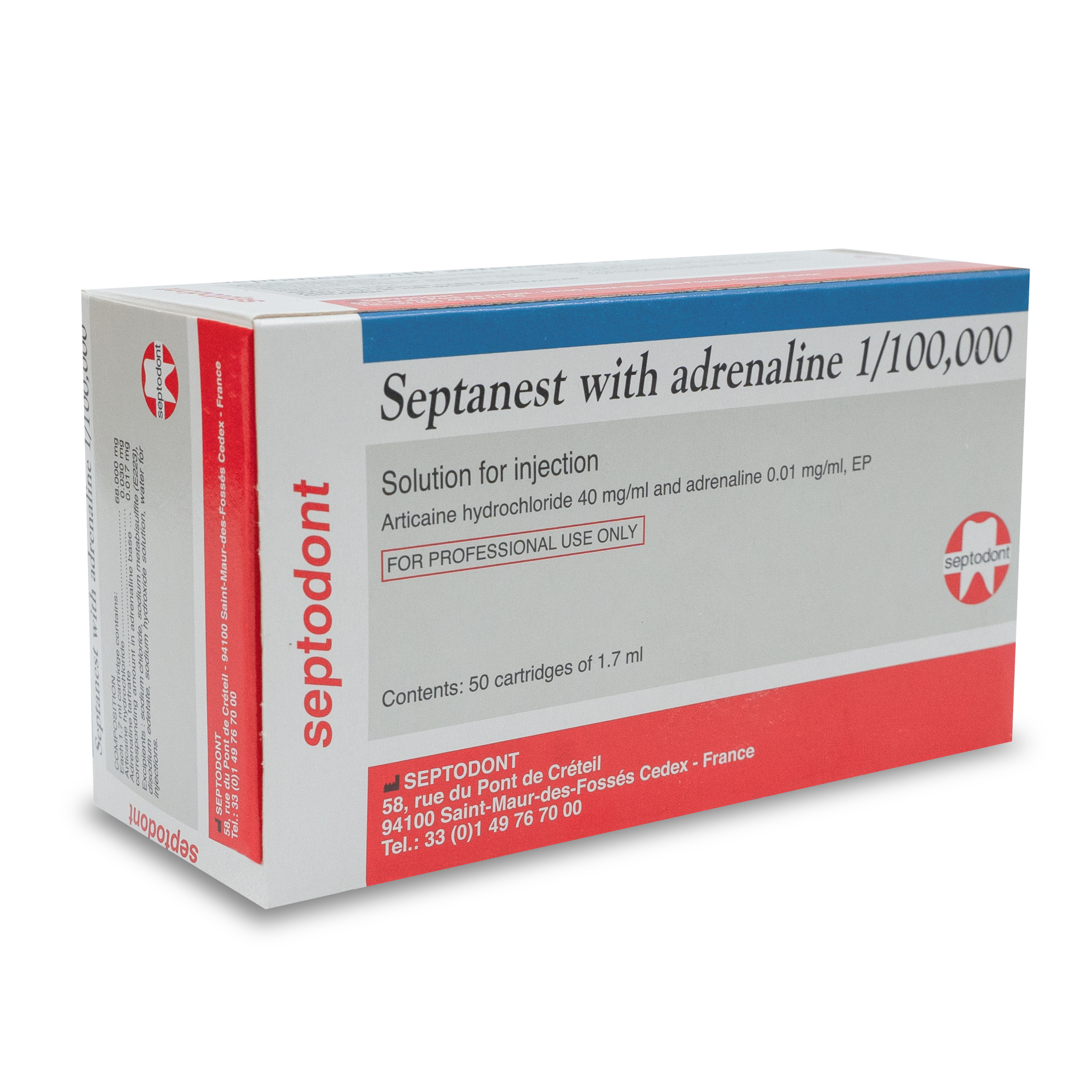 Septodent Septanest With Adrenline 1/100,000