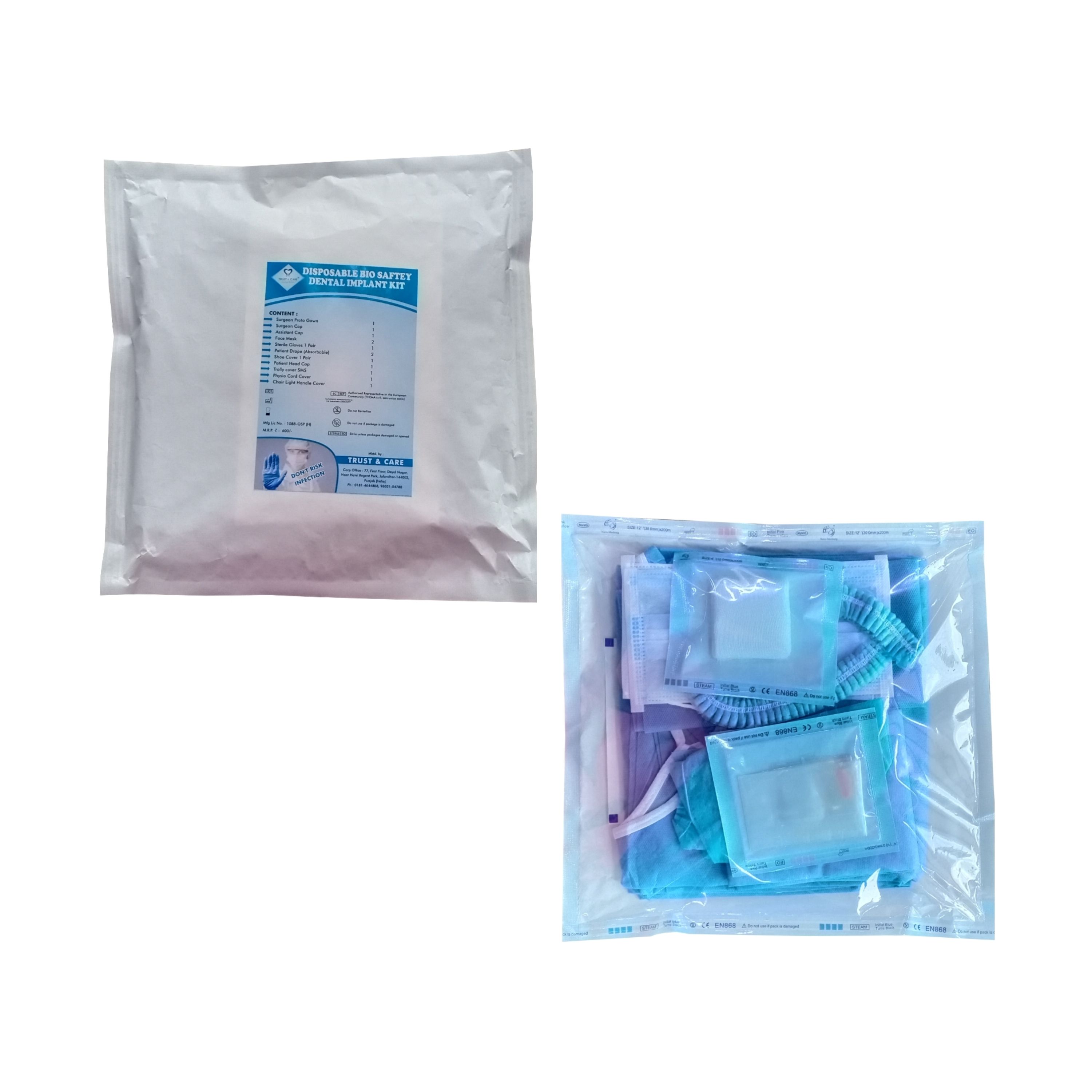 Trust & Care Disposable Bio Saftey Dental Implant Kit Pack Of 3-Kits