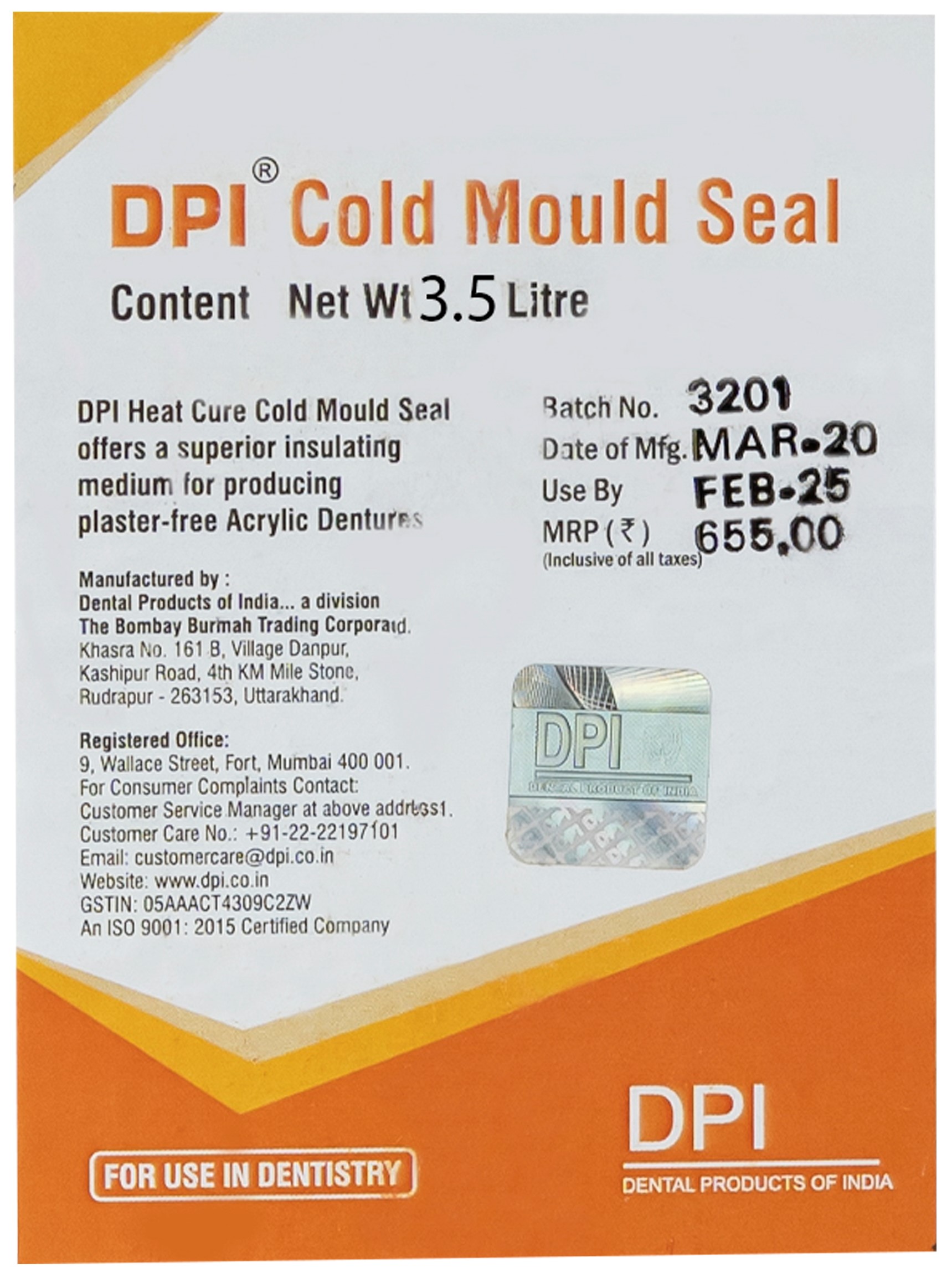 Cold Mould Seal 3.5 ltr.