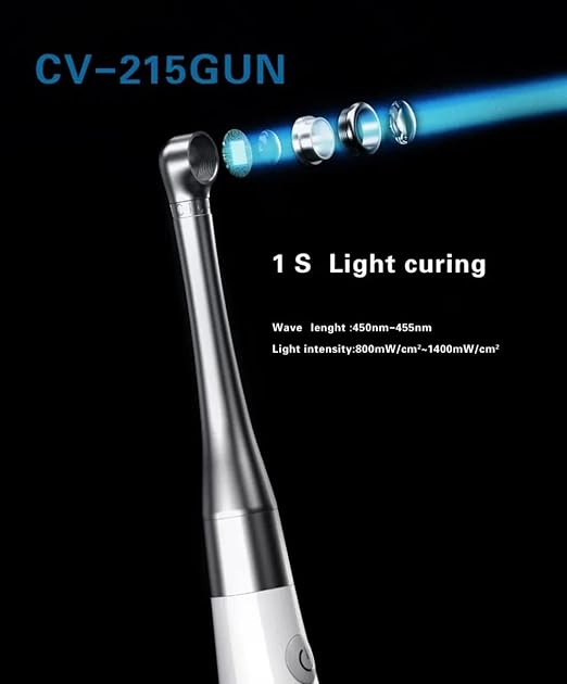 Qualdent Q-Cure Light Cure Unit (1 Sec) Cordless High-Powered | Compact LED Curing Light | Ergonomic Design | Fast Curing