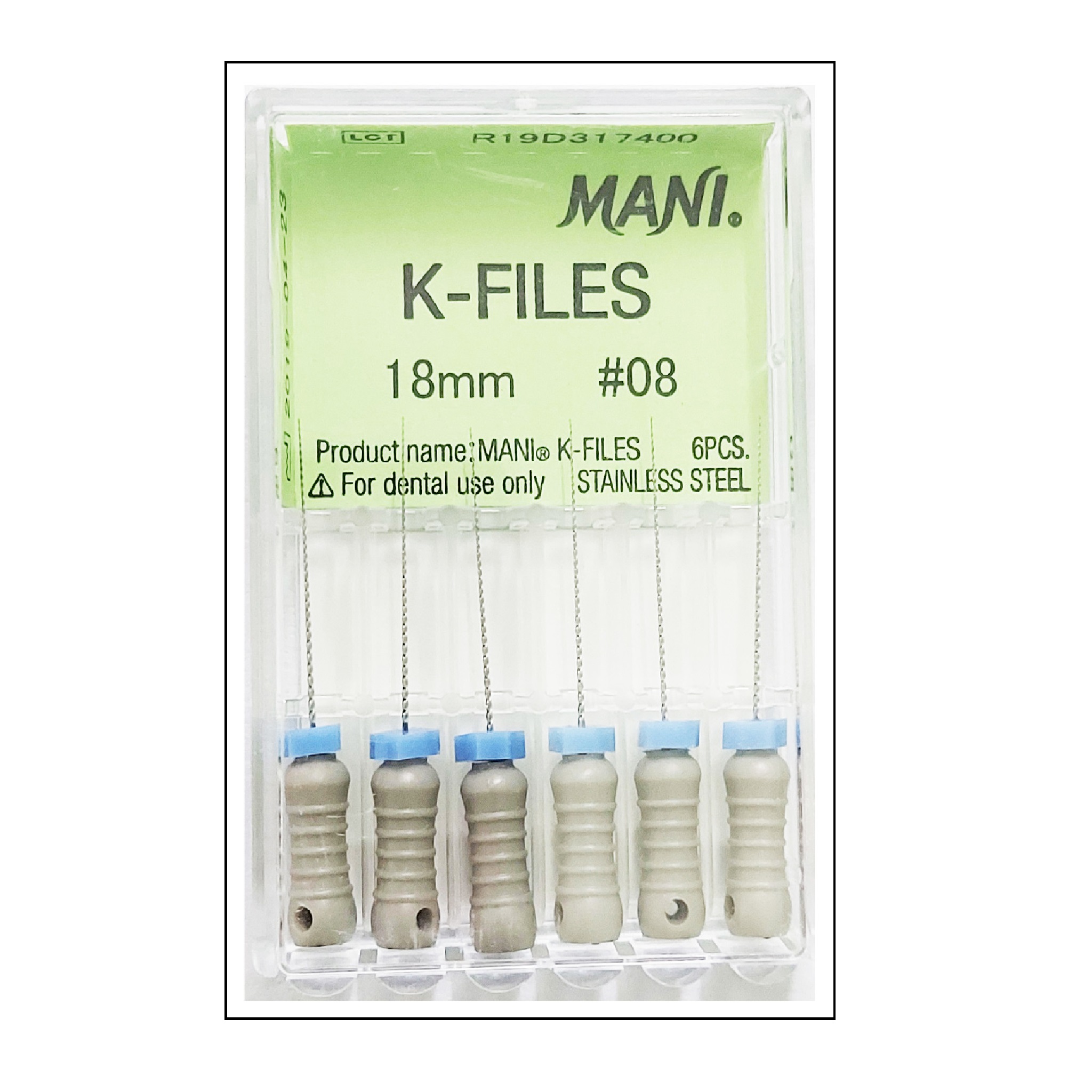 Mani K Files 18mm #15-40 Dental Endo