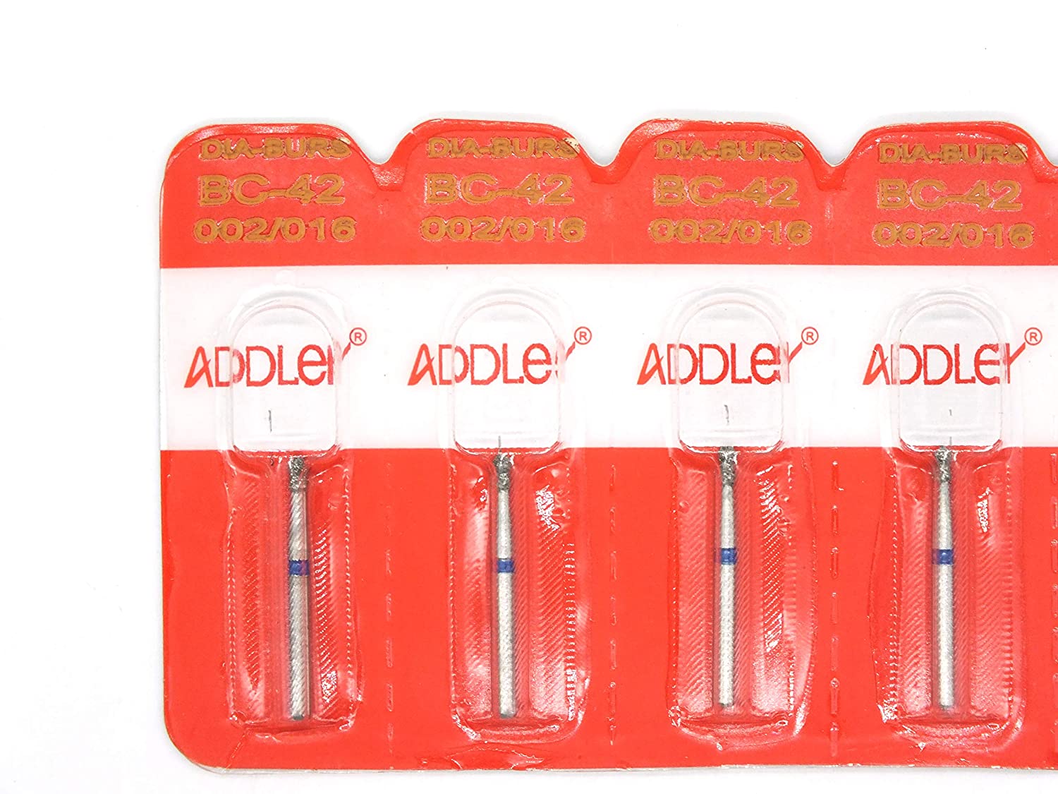 ADDLER Dental Bur BC-42 Air Rotor FG Diamond Multilayered Coated Abrasive Autoclavable Head Size 016 Pack Of 5 Burs