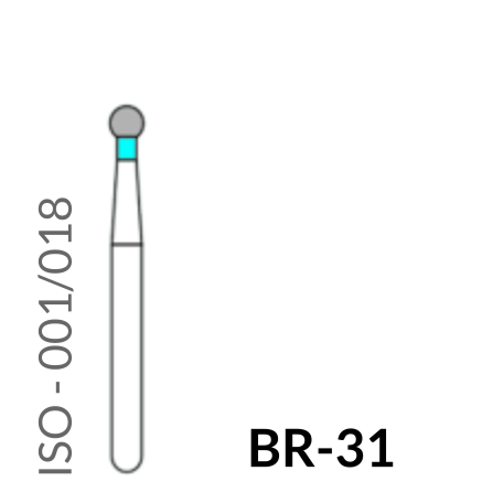 Precident Bur Contra Angle Bur BR 31 (Blue) Bur (5 Pcs)