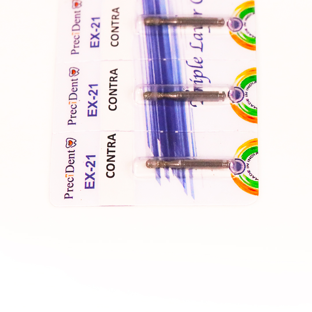 Precident Bur  Contra Angle Bur Ex 21(Blue) Bur (5 Pcs)