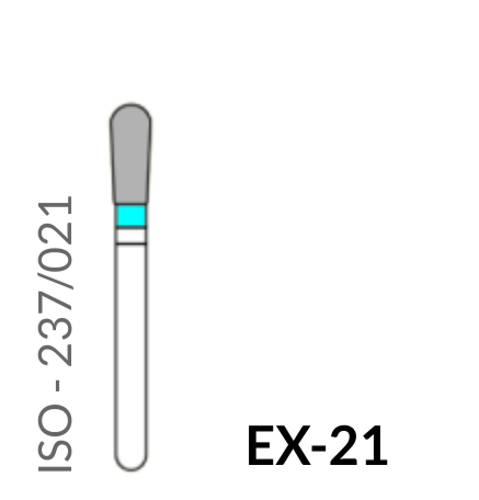 Precident Bur  Contra Angle Bur Ex 21(Blue) Bur (5 Pcs)