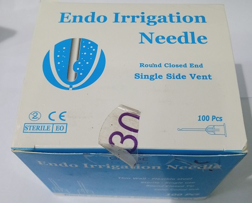 Endo Irrigation Needle Round Closed End Single Side Vent 30 Gauge 100pcs (0.3x25mm)