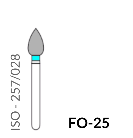 Precident Bur Contra Angle Bur FO 25 (Blue) Bur (5 Pcs)