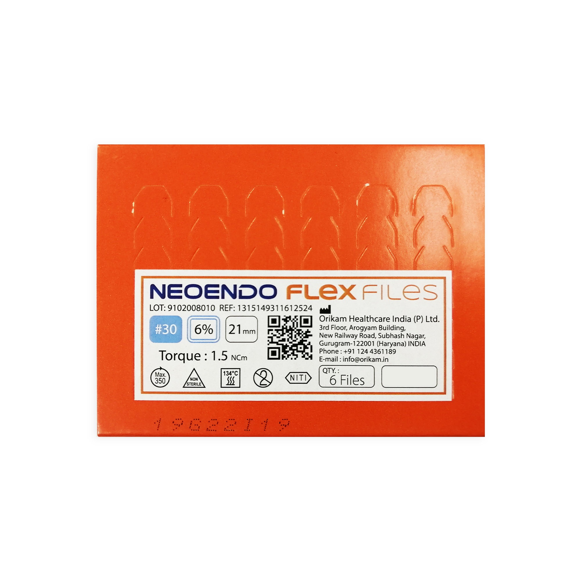 NeoEndo Flex Files 21mm 40/6 Endo Rotary Files