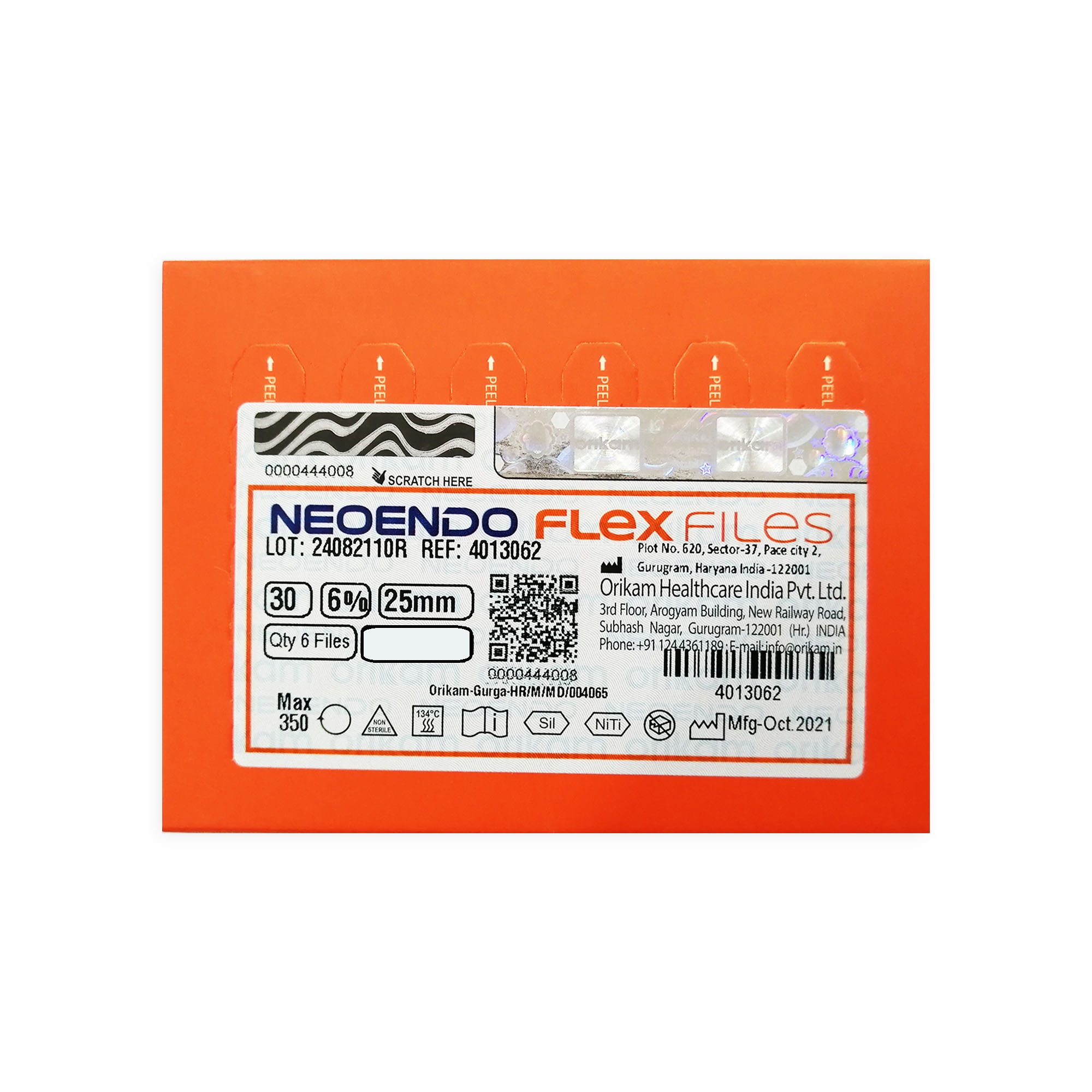 NeoEndo Flex Files 25mm 20/6 Endo Rotary Files