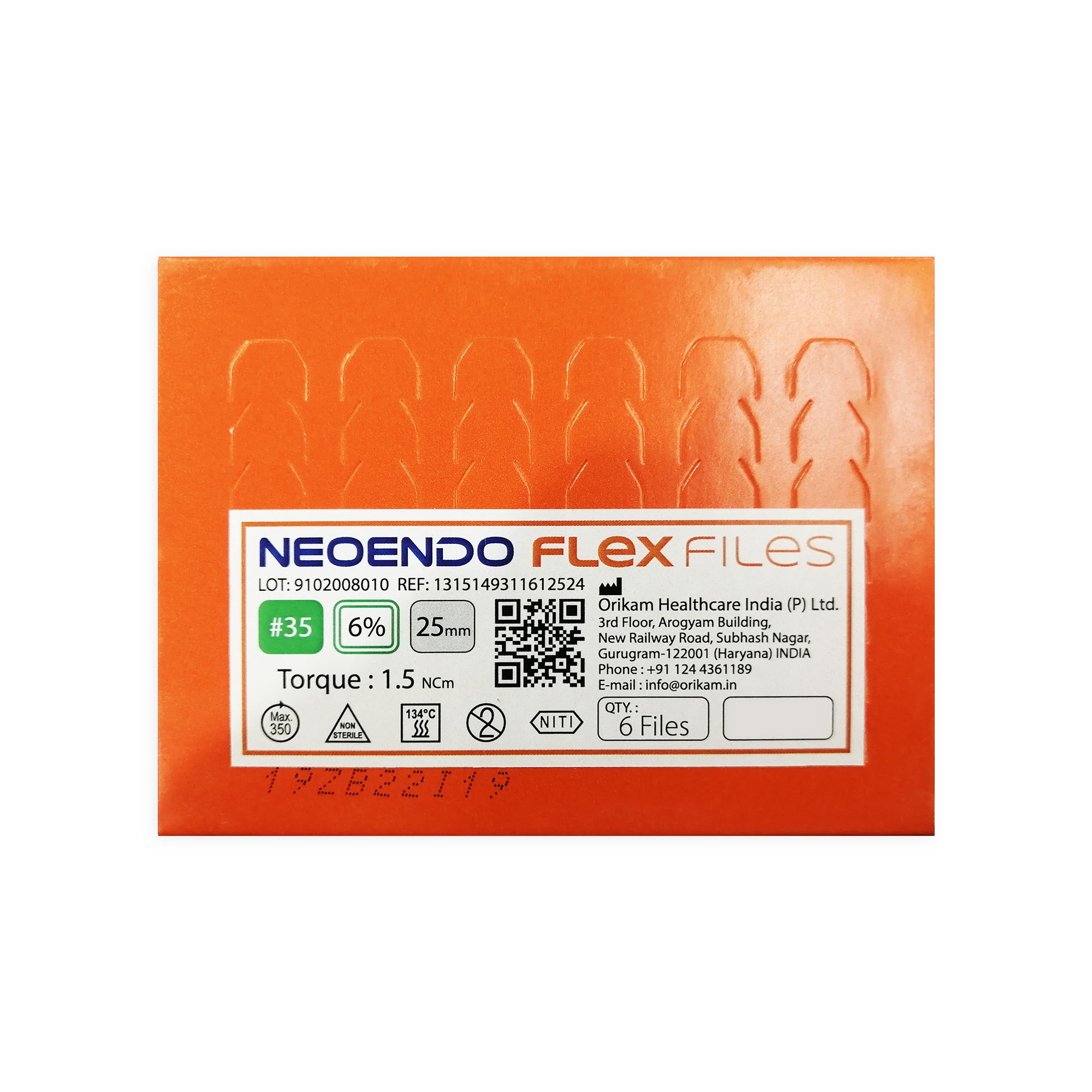 NeoEndo Flex Files 25mm 20/6 Endo Rotary Files