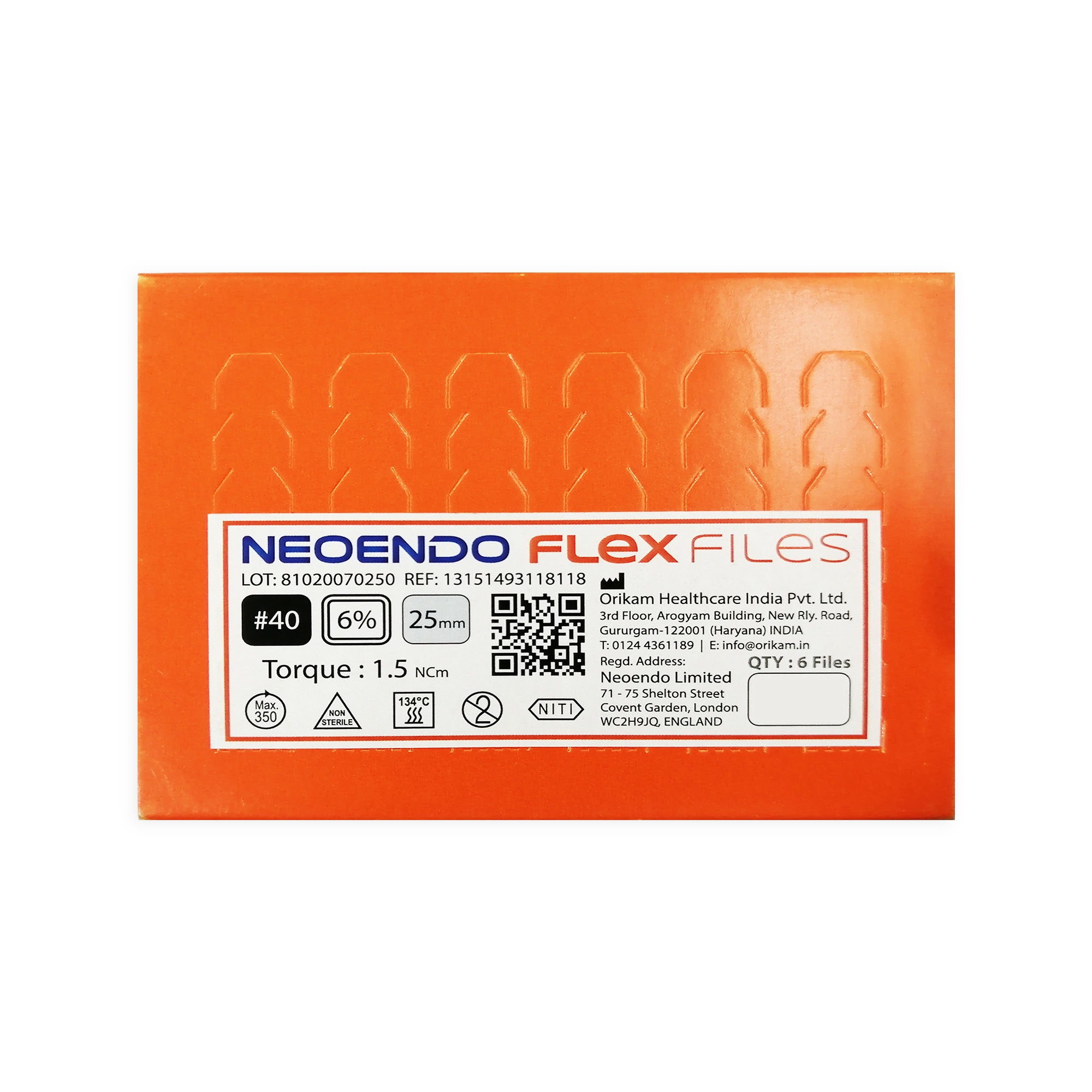 NeoEndo Flex Files 25mm 35/6 Endo Rotary Files
