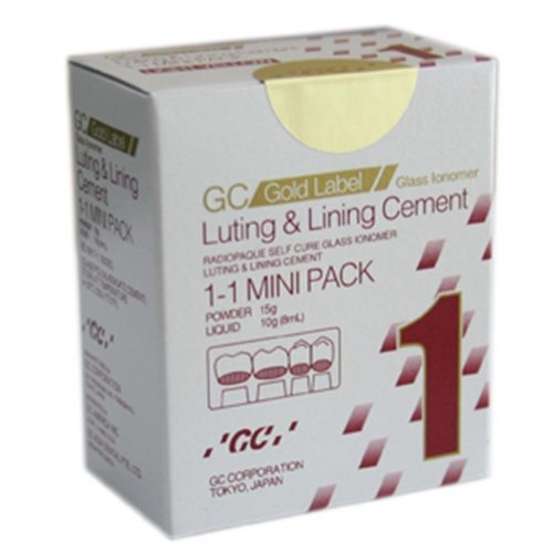 GC Gold Label 1 Glass Ionomer Cement Luting Lining Cement 15g Powder 10ml Liquid