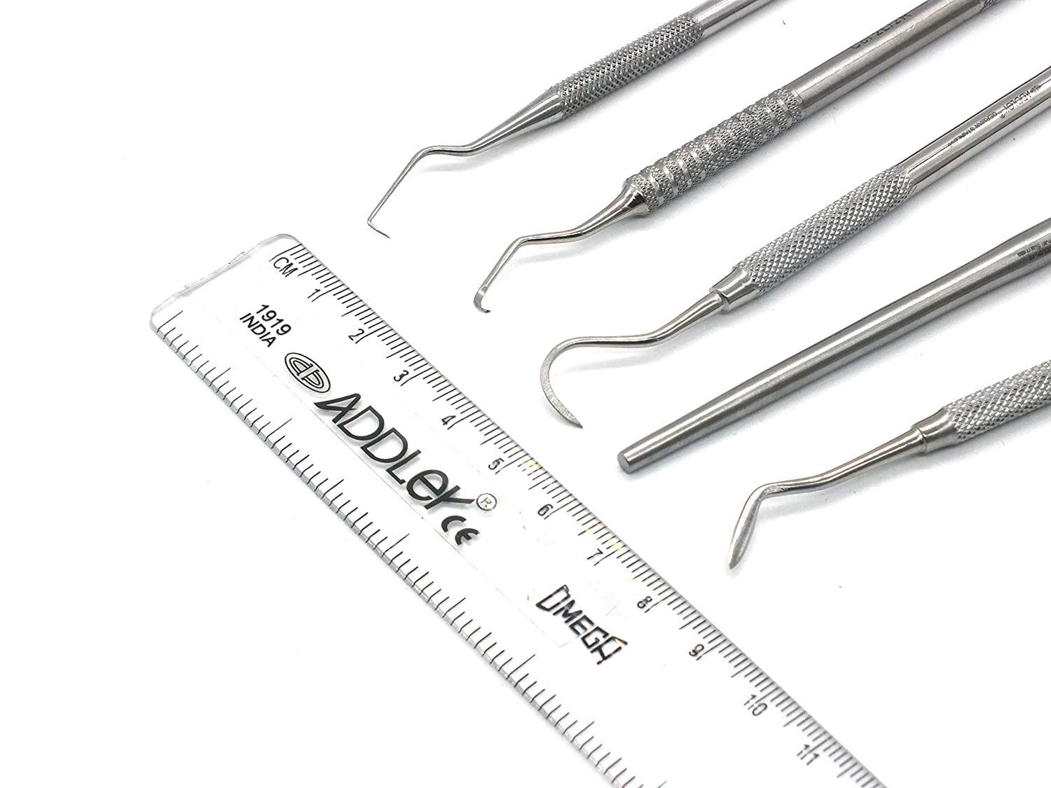 ADDLER DENTAL TEETH HYGIENE ORAL CARE KIT SERRATED DOUBLE ENDED QTY 5.