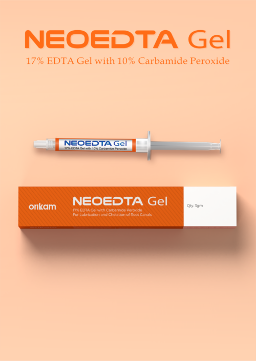 Orikam Neoedta 17% EDTA Gel Carbamide Peroxide For Lubrication And Chelating Root Canal 3gm