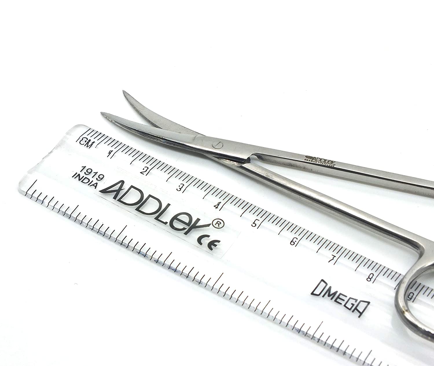 ADDLER GUM SURGERY SCISSOR IRIS SIDE CURVED STAINLESS STEEL 11.5 CM