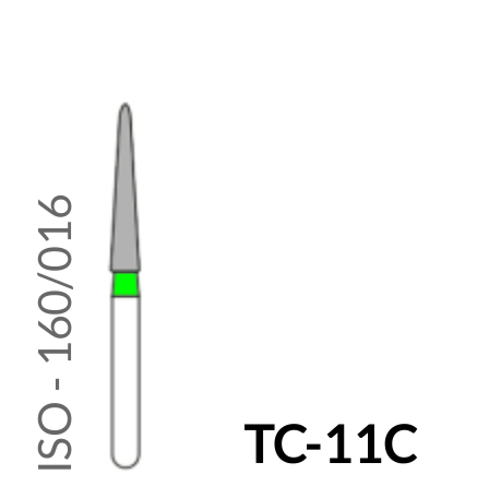 Precident Bur Magic Bur Diamond Bur (Natural Diamonds) TC 11C Bur (5 Pcs) Coarse