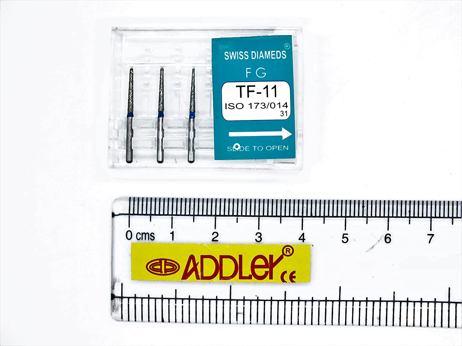 SWISS DIA DENTAL FG DIAMOND COATED BURS TF-11 & TR-13C HIGH SPEED 2 PACK OF 6 BURS TOTAL.