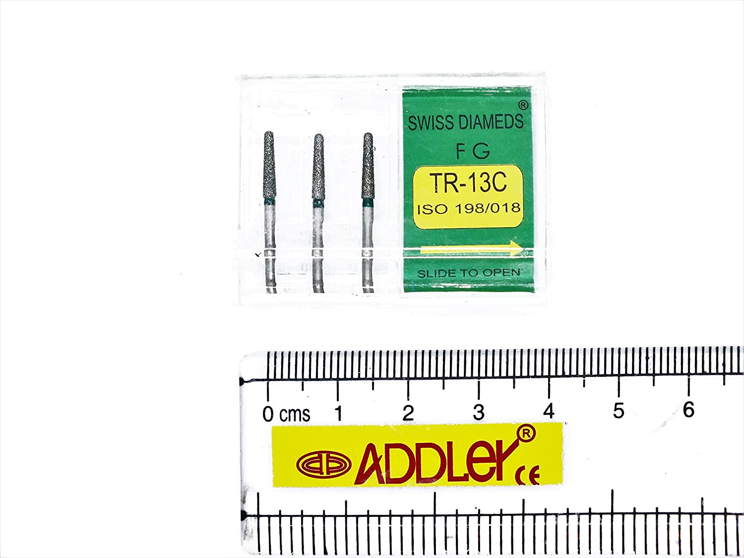 SWISS DIA DENTAL FG DIAMOND COATED BURS TF-11 & TR-13C HIGH SPEED 2 PACK OF 6 BURS TOTAL.