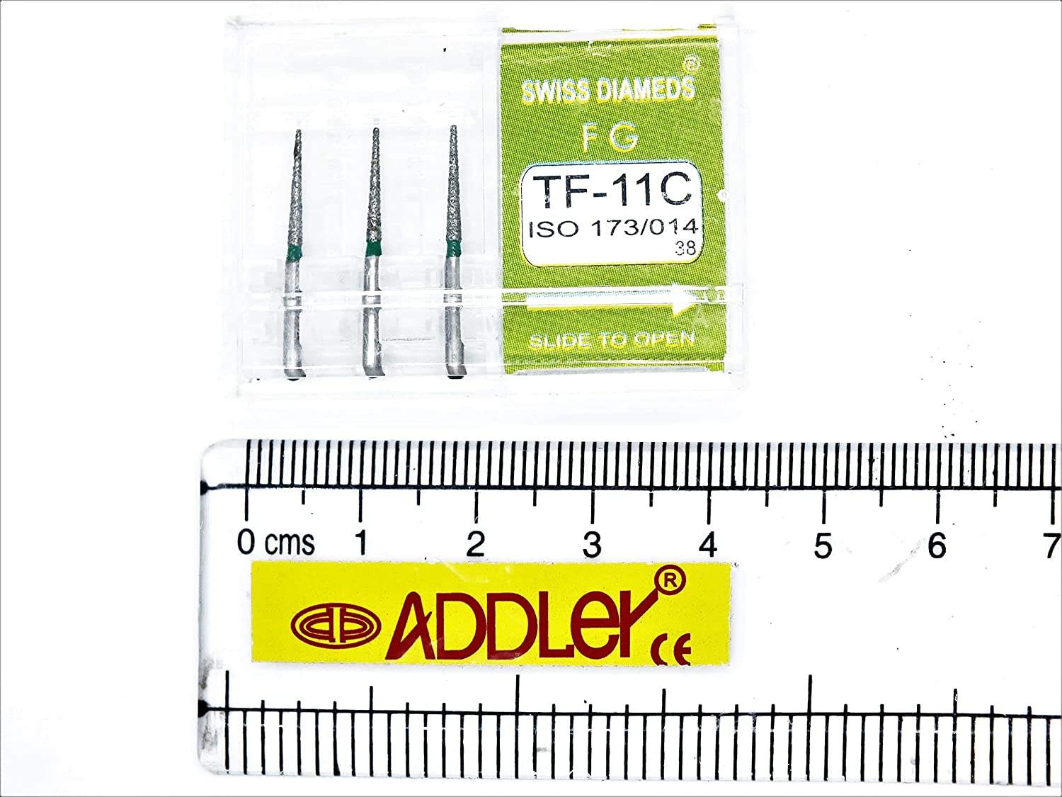 SWISS DIA DENTAL FG DIAMOND COATED BURS TF-11C & TR-25EF HIGH SPEED 2 PACK OF 6 BURS TOTAL.