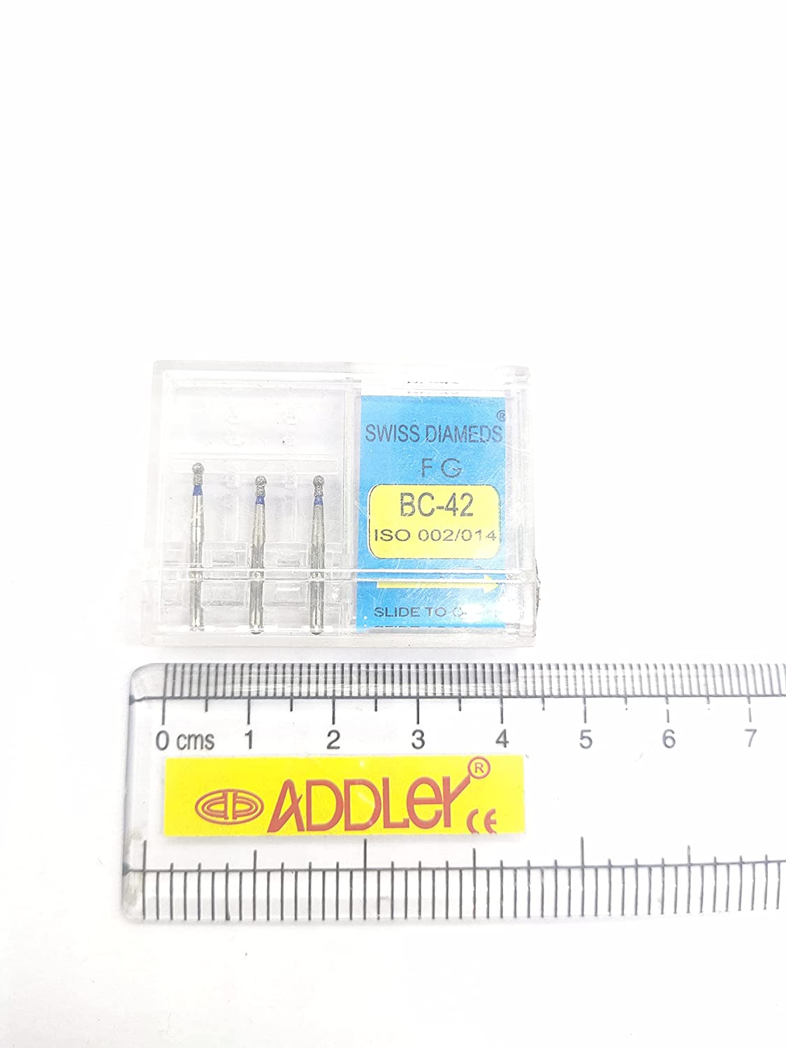 DENTAL SWISS DIA BURS TR-11EF, BC-42 FG DIAMOND COATED HIGH SPEED 2 PACK OF 6 BURS TOTAL
