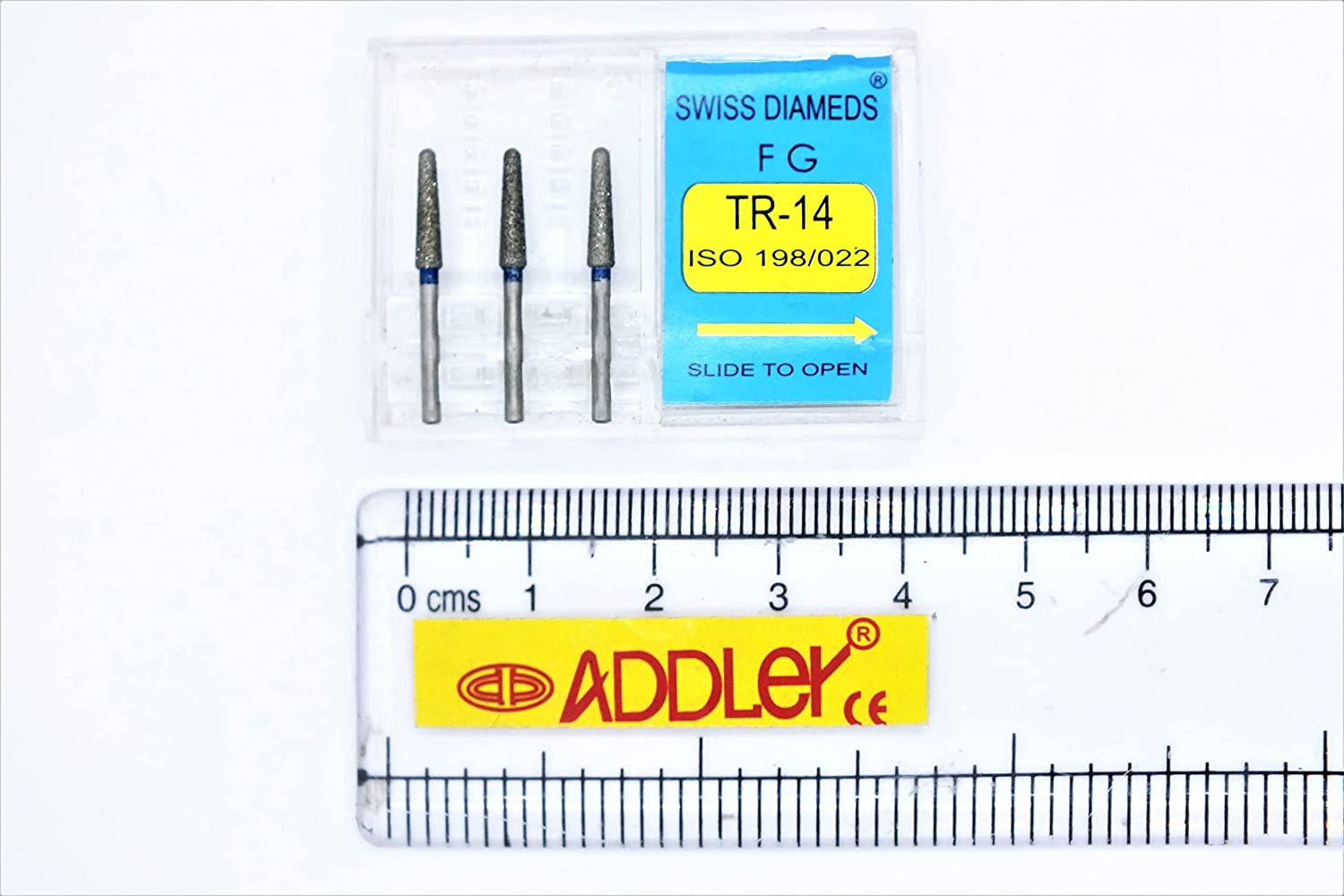 DENTAL SWISS DIA TR14 & SO20C HIGH SPEED BURS FG DIAMOND COATED 2 PACK OF 6 BURS TOTAL