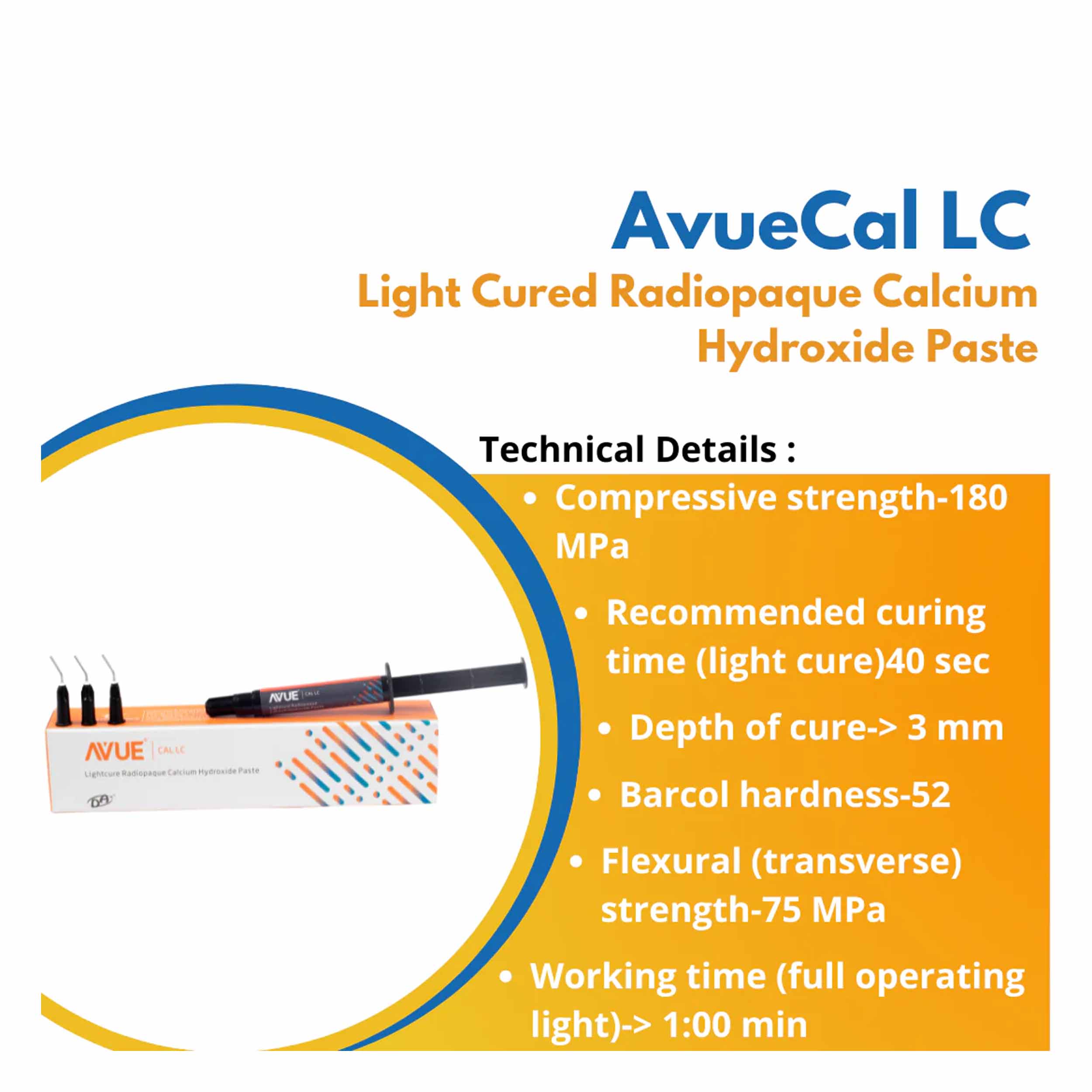 AvueCal LC - Light Cure Calcium Hydroxide Paste