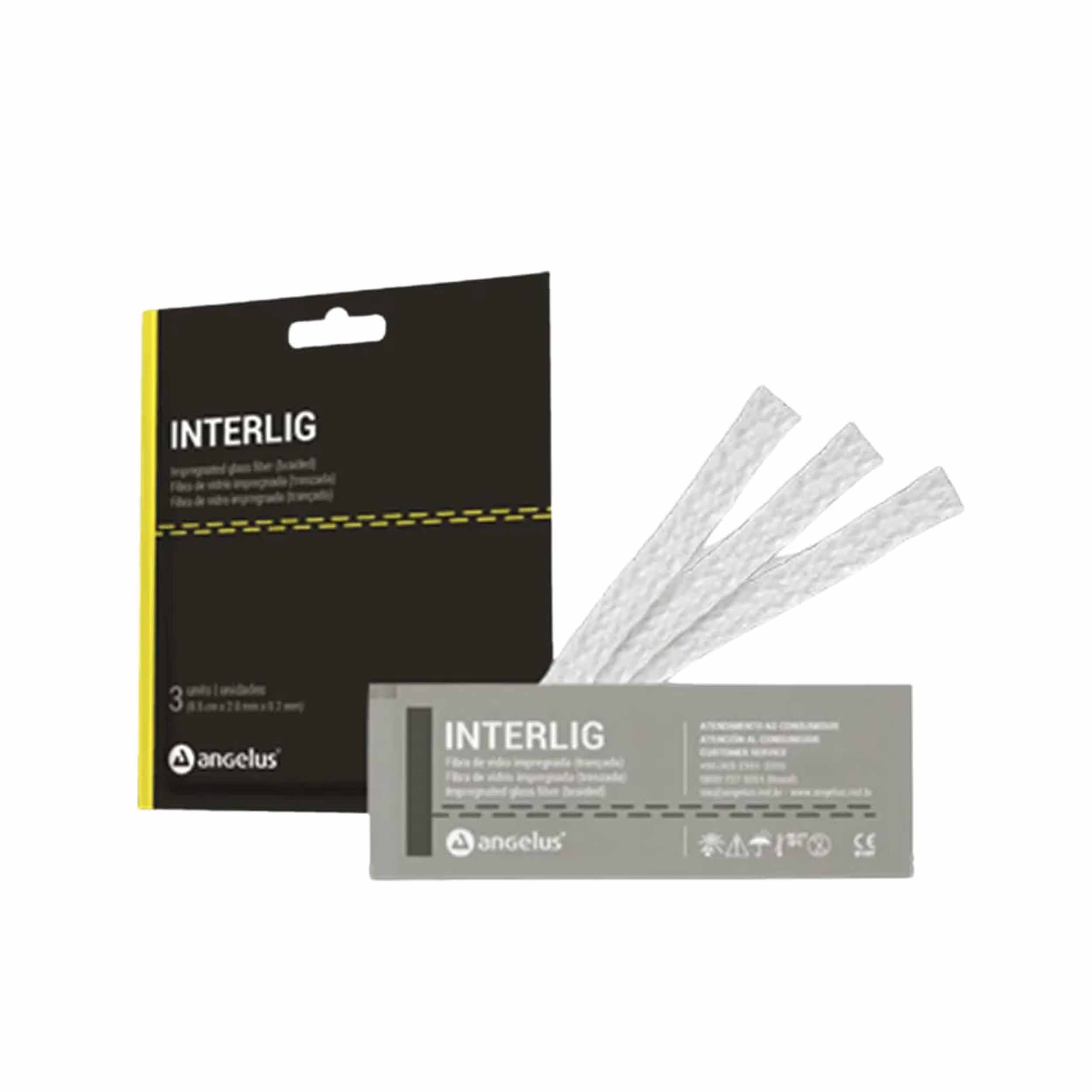 Interlig - Braided Glass Fiber Impregnated With Light-cured Composite Resin Pack Of 4