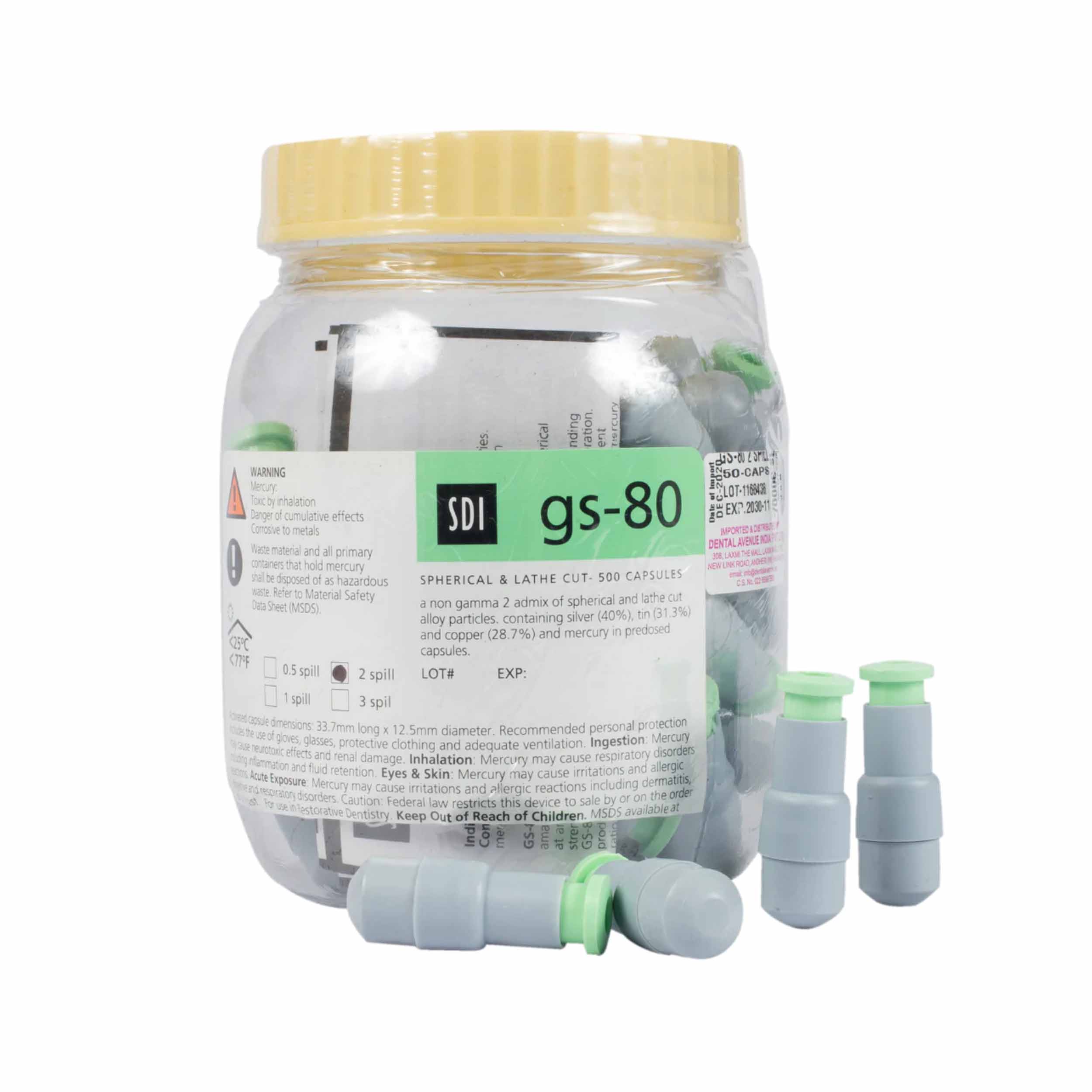 SDI GS-80 - Non-Gamma 2 Admix Amalgam 1 Spill 50pk