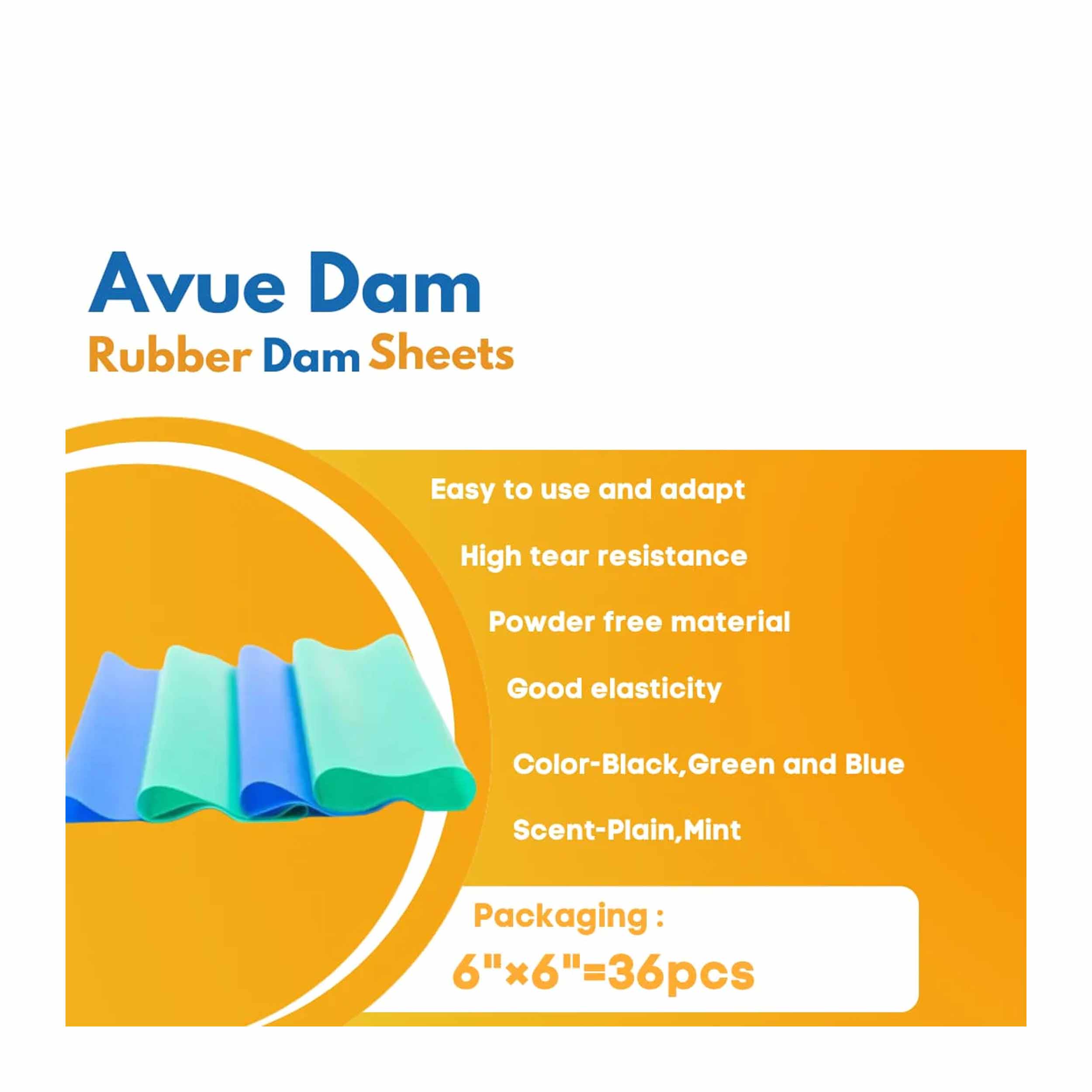 AvueDam - Rubber Dam Sheets Green Heavy Mint