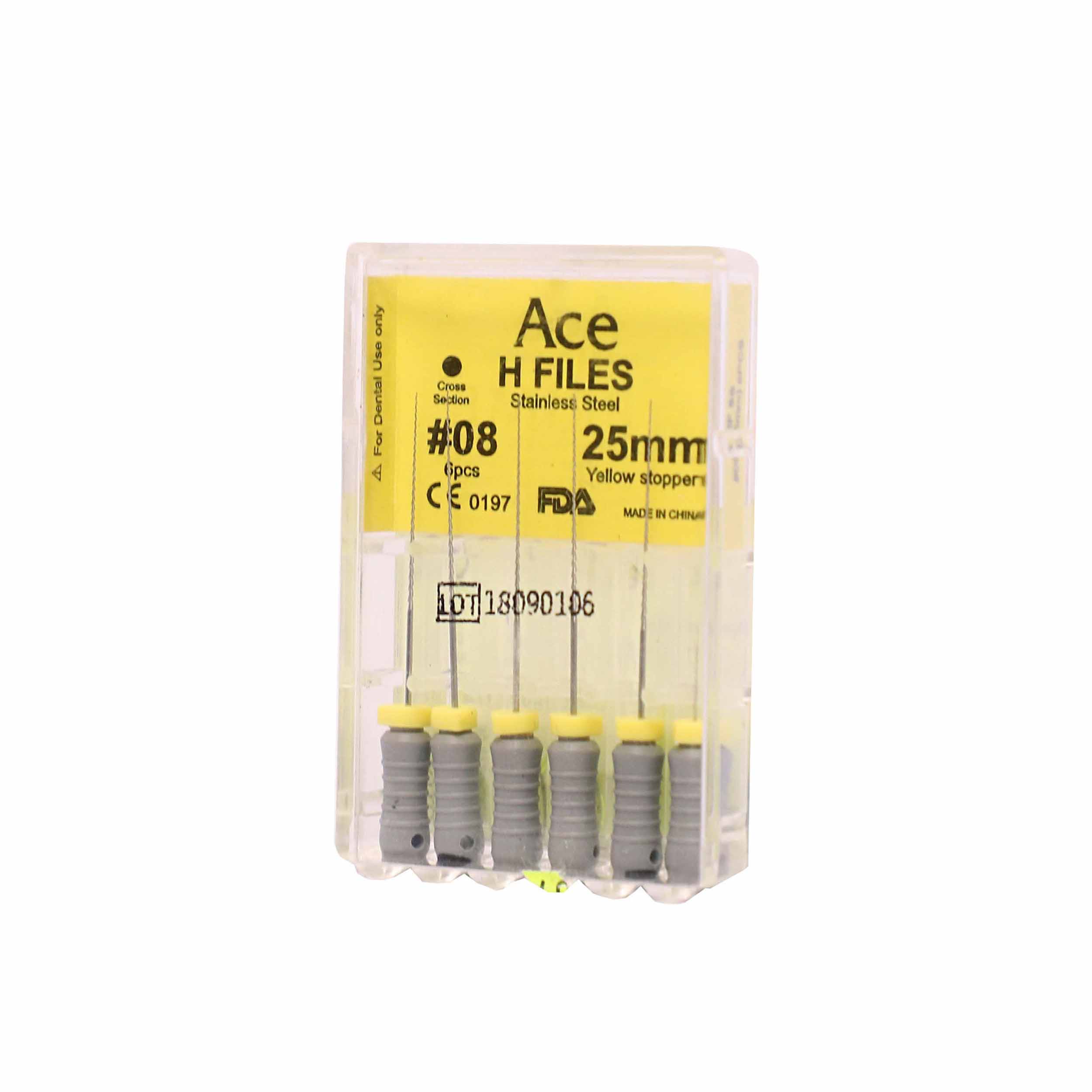 Prime Dental  Ace H Files #08, 25mm (Pack Of 5)